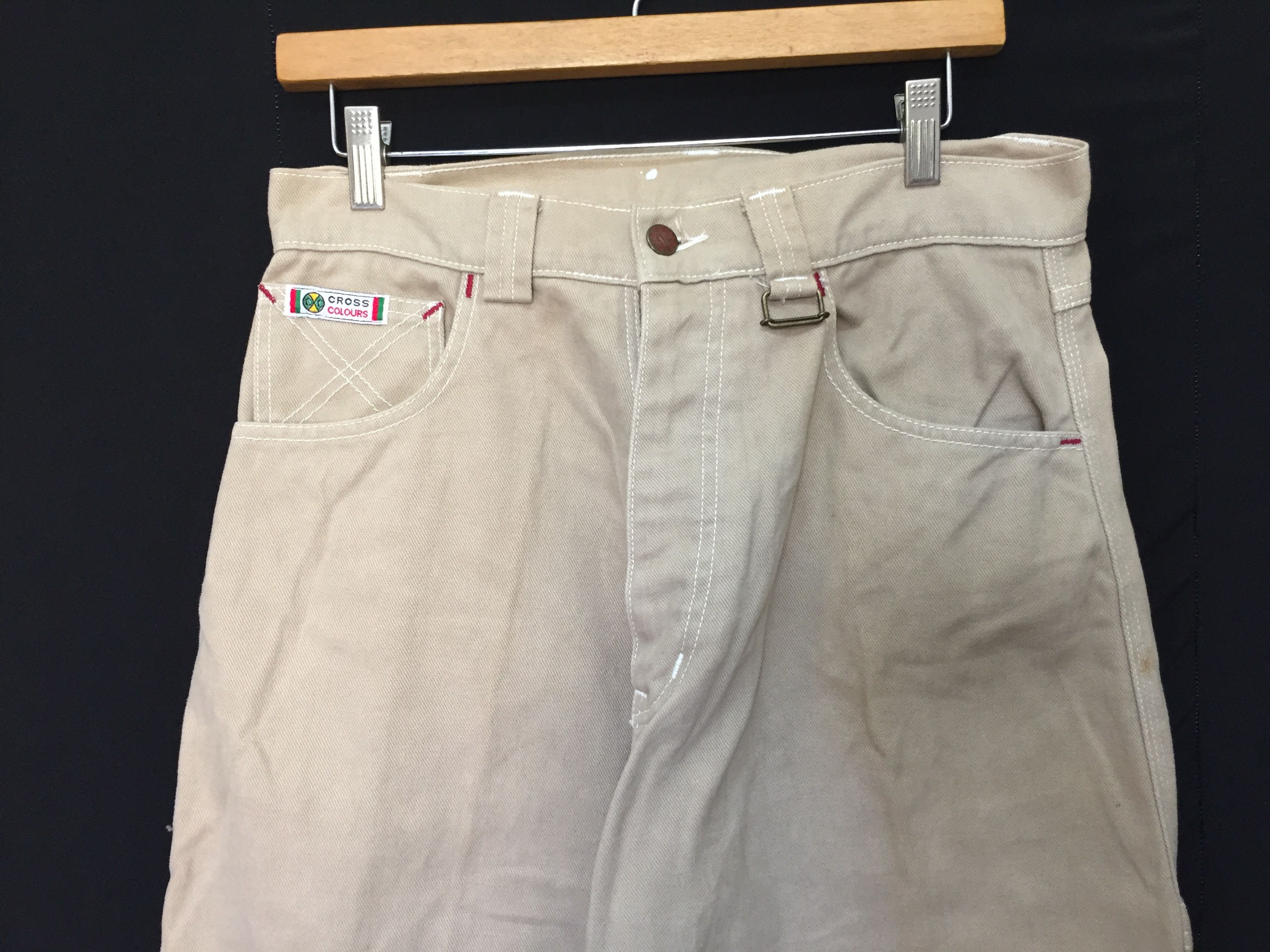 Cross Colours × JNCO × Vintage 90's CC heavy contra stitch baggy cargos carpenter pants Size US 30 / EU 46 - 7 Thumbnail