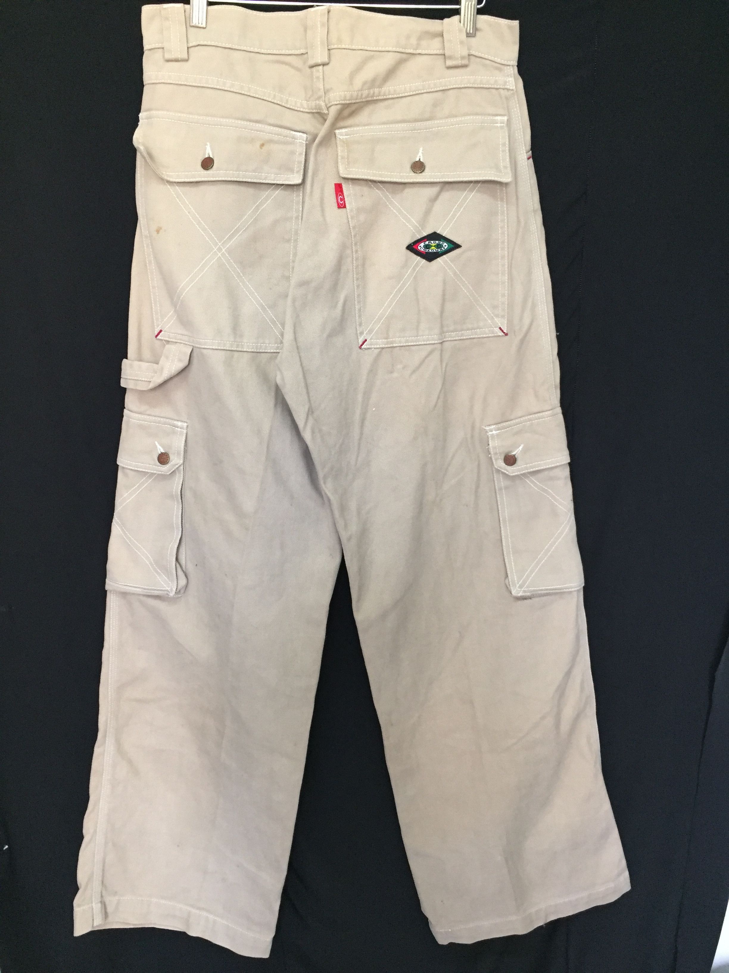 Cross Colours × JNCO × Vintage 90's CC heavy contra stitch baggy cargos carpenter pants Size US 30 / EU 46 - 2 Thumbnail