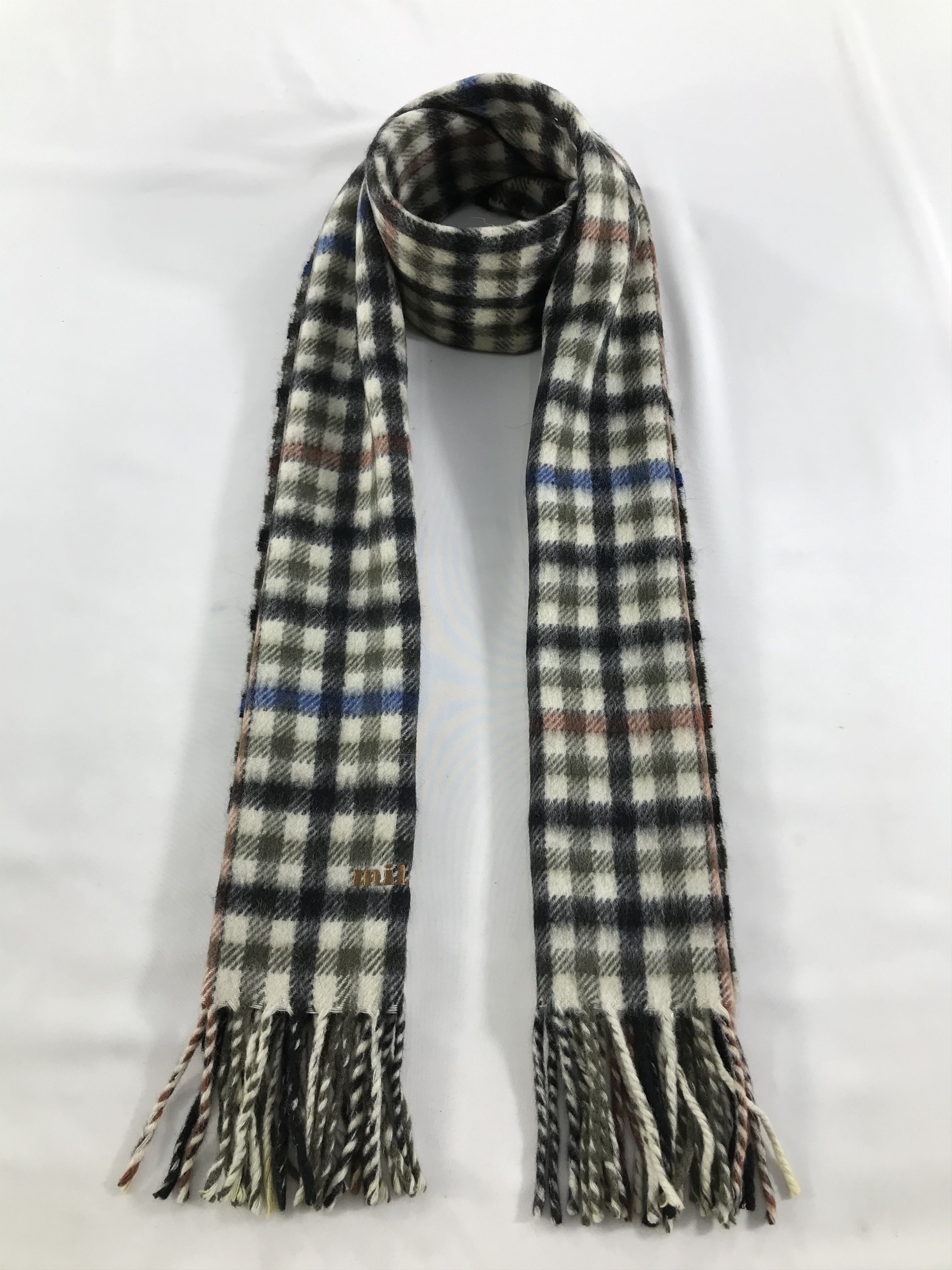 Mila Schon Mila Schon Gingham Cashmere Scarf Muffler V165 Size ONE SIZE - 1 Thumbnail