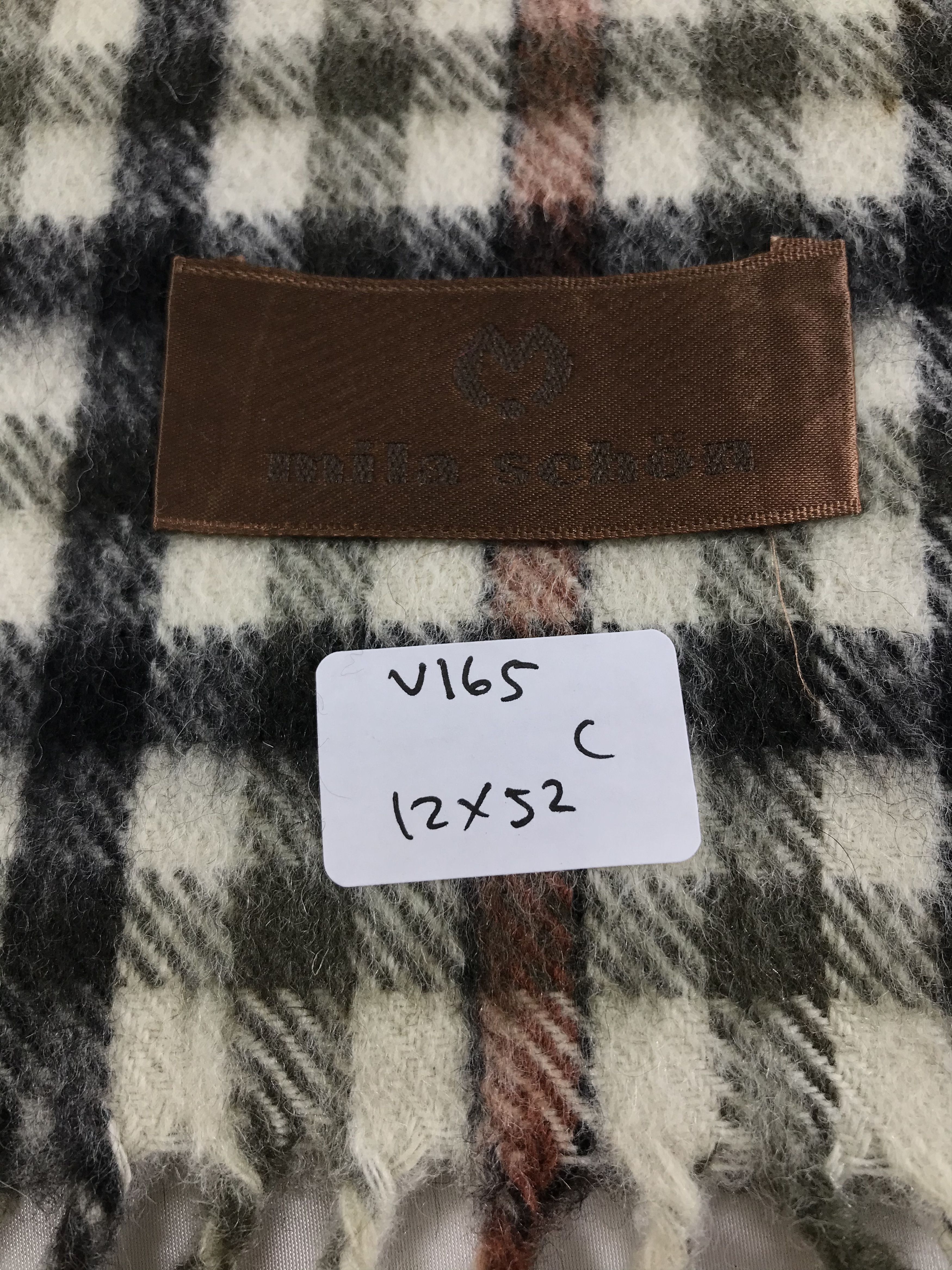 Mila Schon Mila Schon Gingham Cashmere Scarf Muffler V165 Size ONE SIZE - 7 Thumbnail