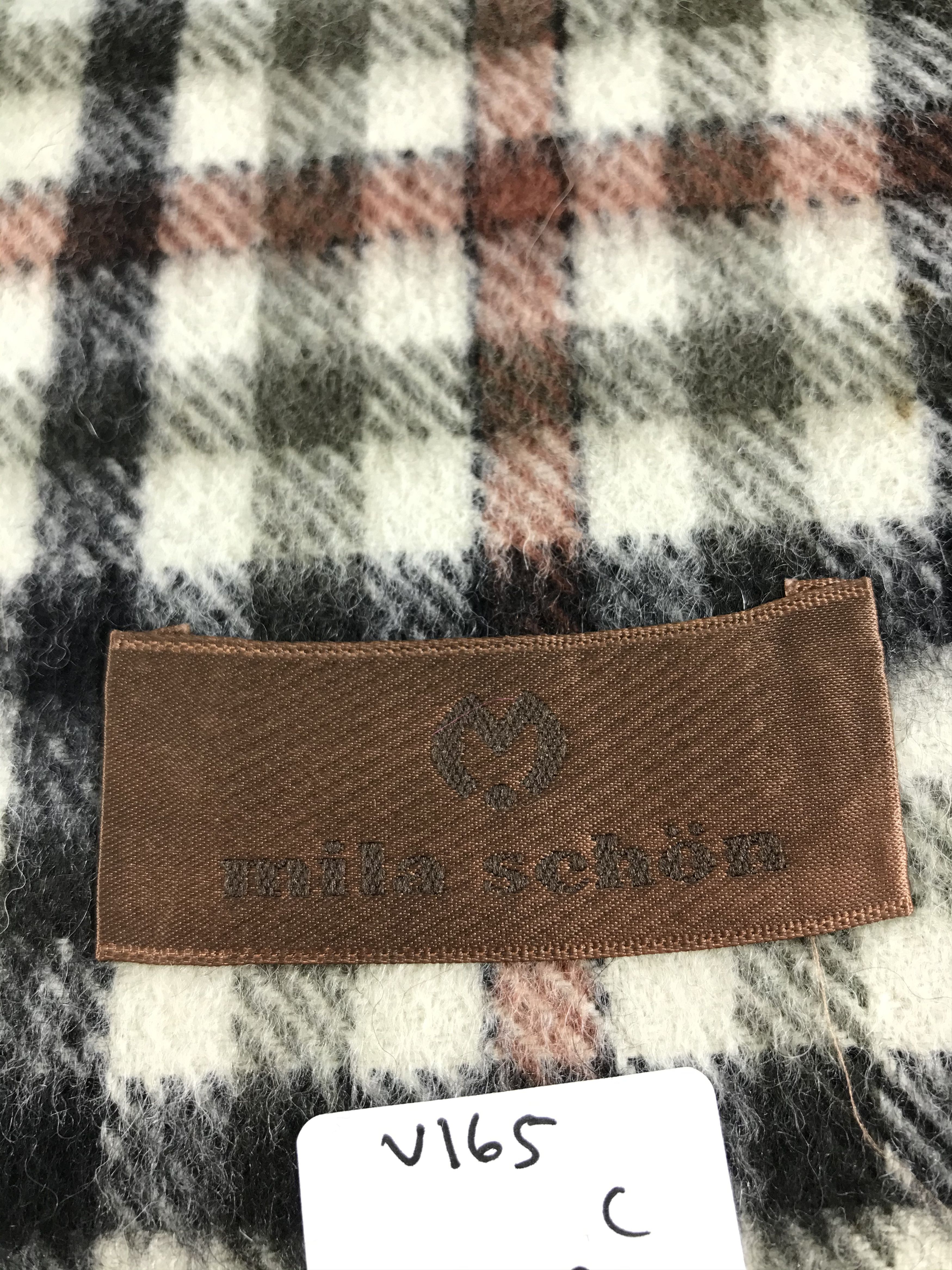 Mila Schon Mila Schon Gingham Cashmere Scarf Muffler V165 Size ONE SIZE - 5 Thumbnail