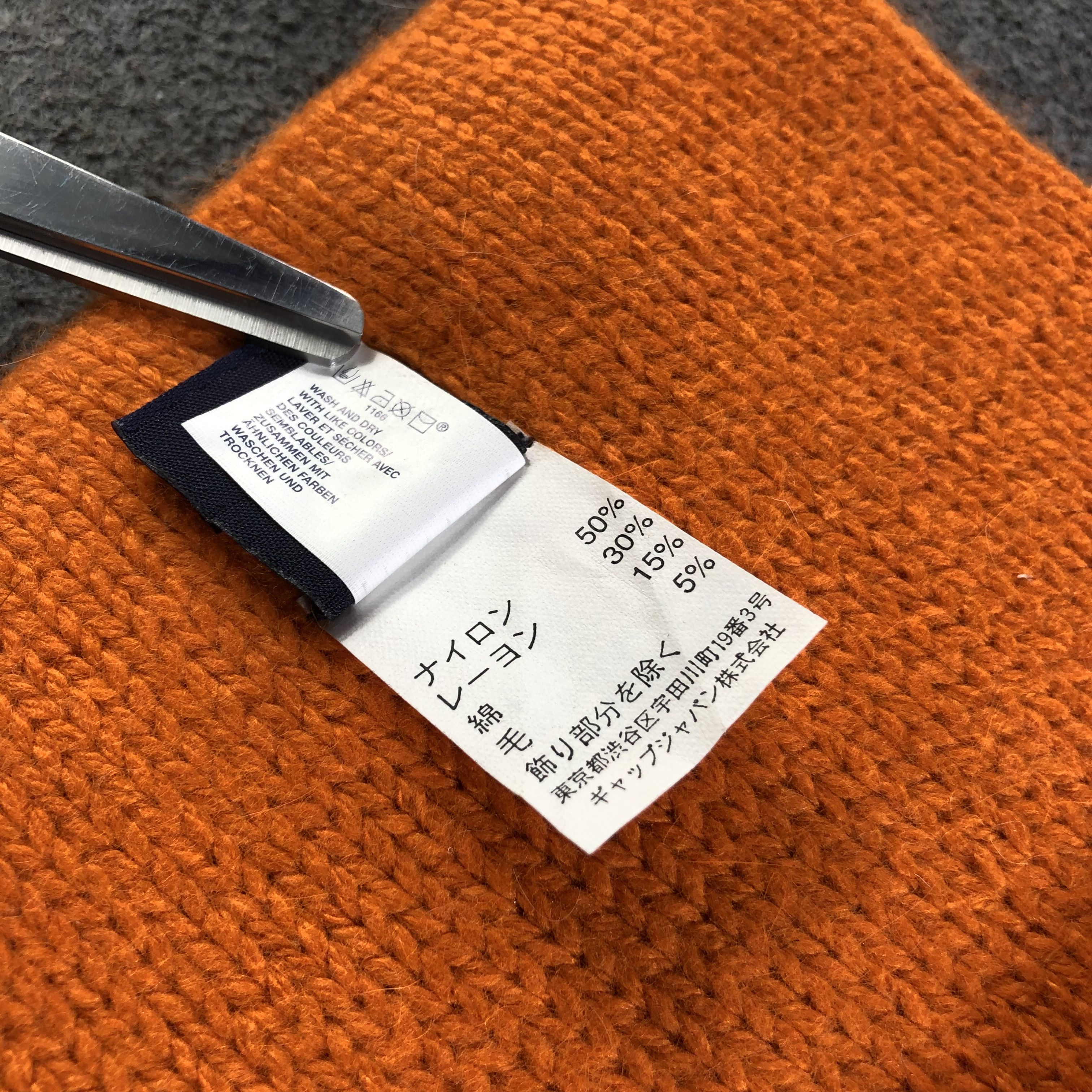 Gap GAP Snow Flakes Orange Wool Scarf Muffler V1232 Size ONE SIZE - 6 Thumbnail