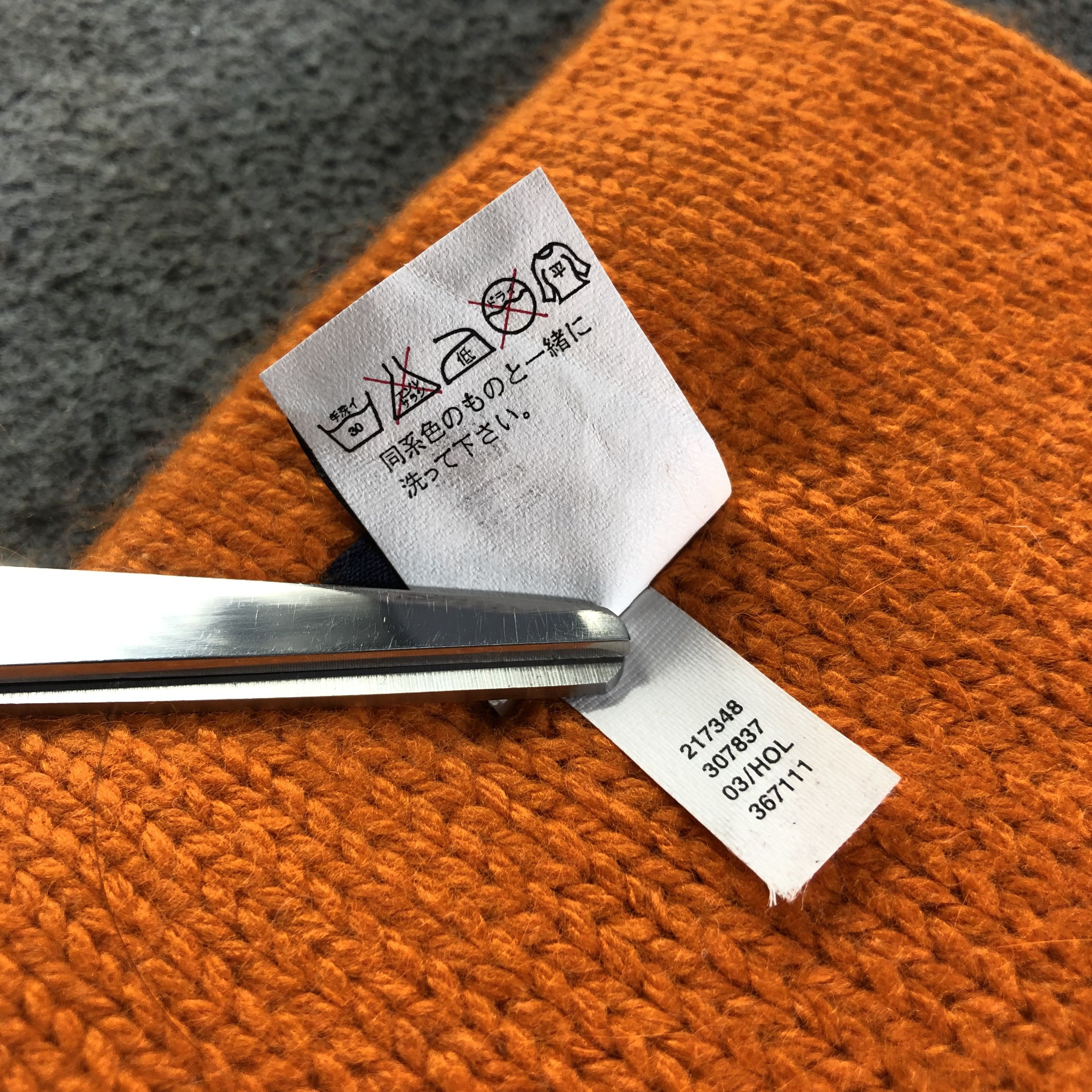 Gap GAP Snow Flakes Orange Wool Scarf Muffler V1232 Size ONE SIZE - 7 Thumbnail