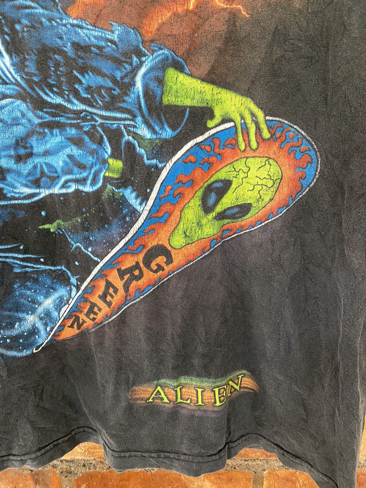 Vintage 90s Green Alien skate punk by R.K. Stratman Harley Davidson Size US L / EU 52-54 / 3 - 5 Thumbnail