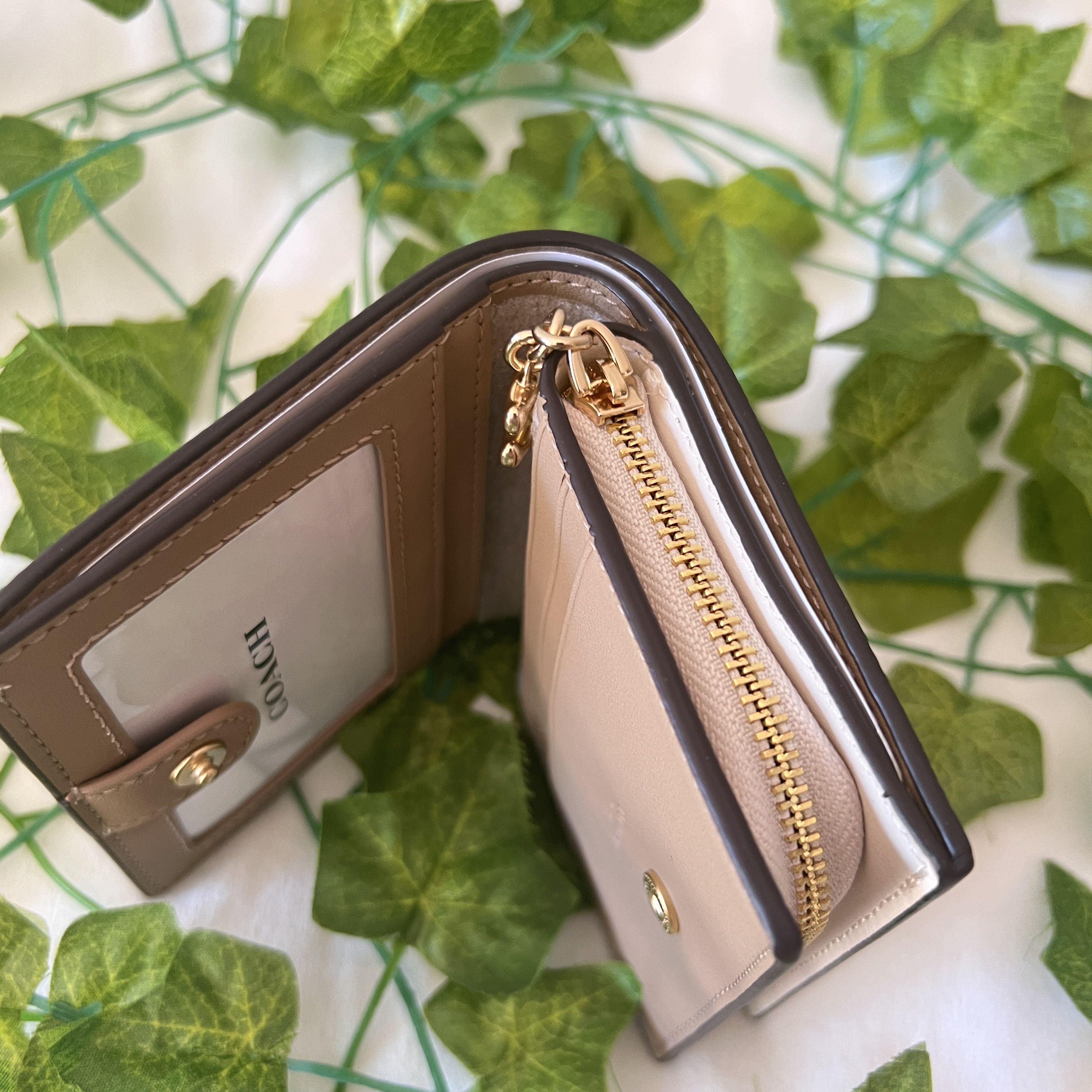 Snap Wallet In Signature Canvas With Nostalgic Ditsy Print