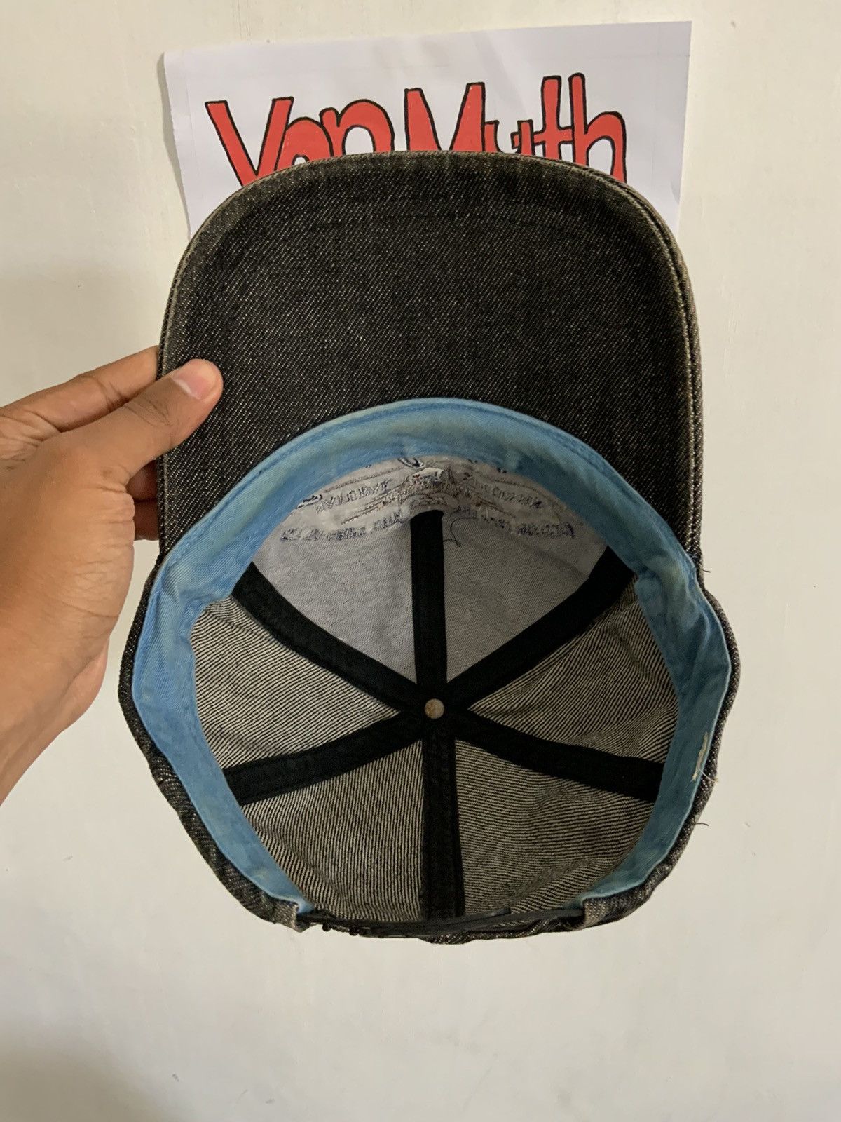 Japanese Brand Vintage Front Runner Explosion Fade Denime Hat Size ONE SIZE - 7 Thumbnail