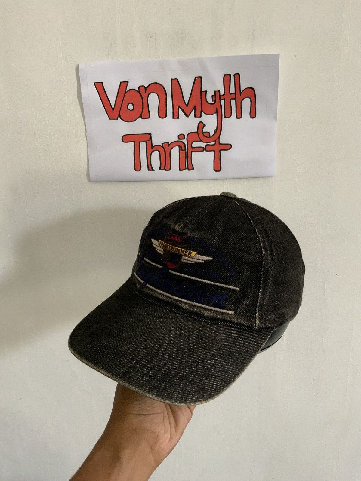 Japanese Brand Vintage Front Runner Explosion Fade Denime Hat Size ONE SIZE - 1 Thumbnail