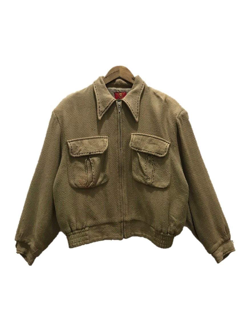 image of Vintage Cream Soda Wool Jacket in Brown, Men's (Size Large)