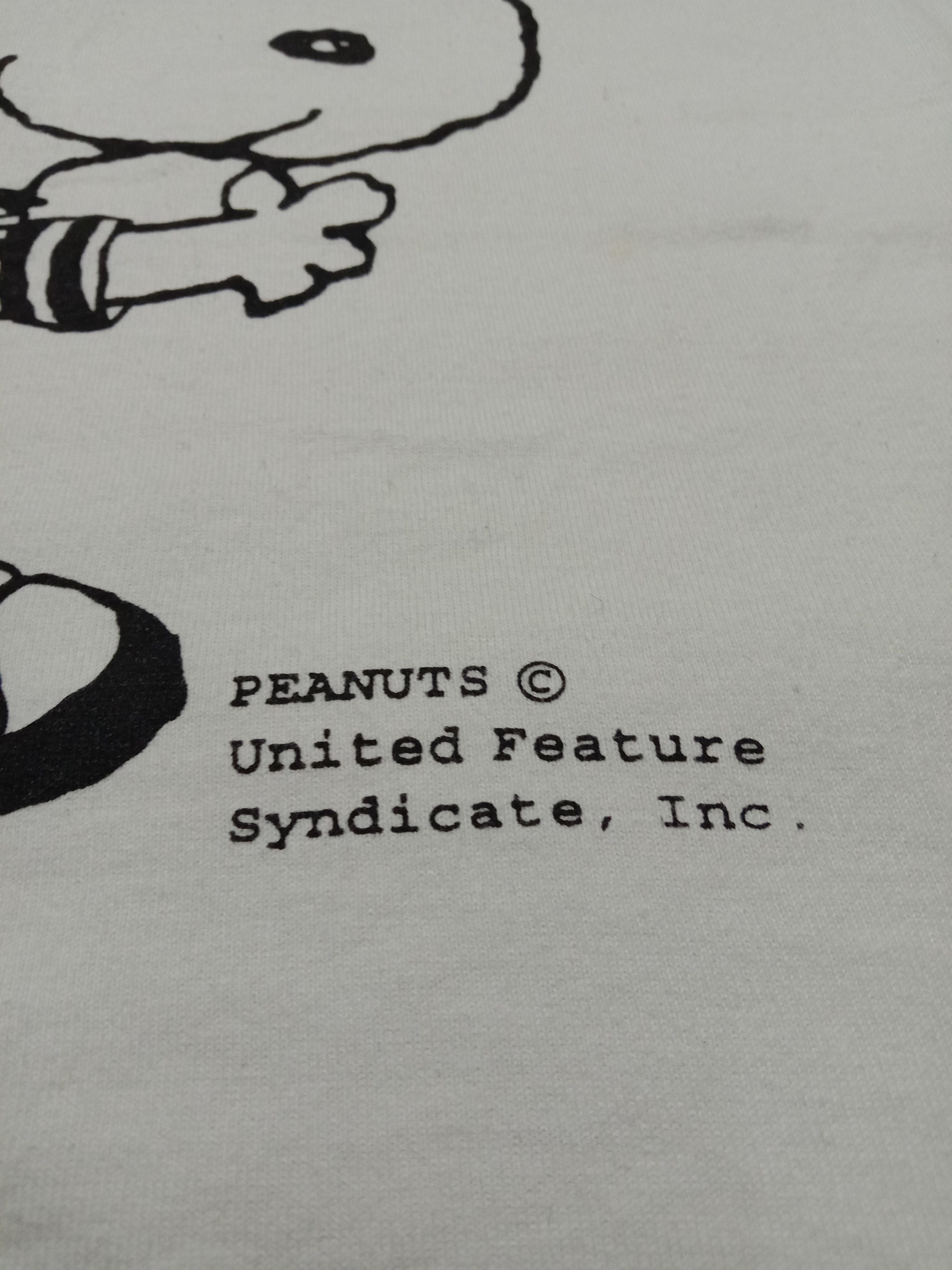 Cartoon Network × Peanuts × Syndicate Vintage 90s Snoopy X Peanuts White Shirt Big Cover Print Size M / US 6-8 / IT 42-44 - 3 Thumbnail