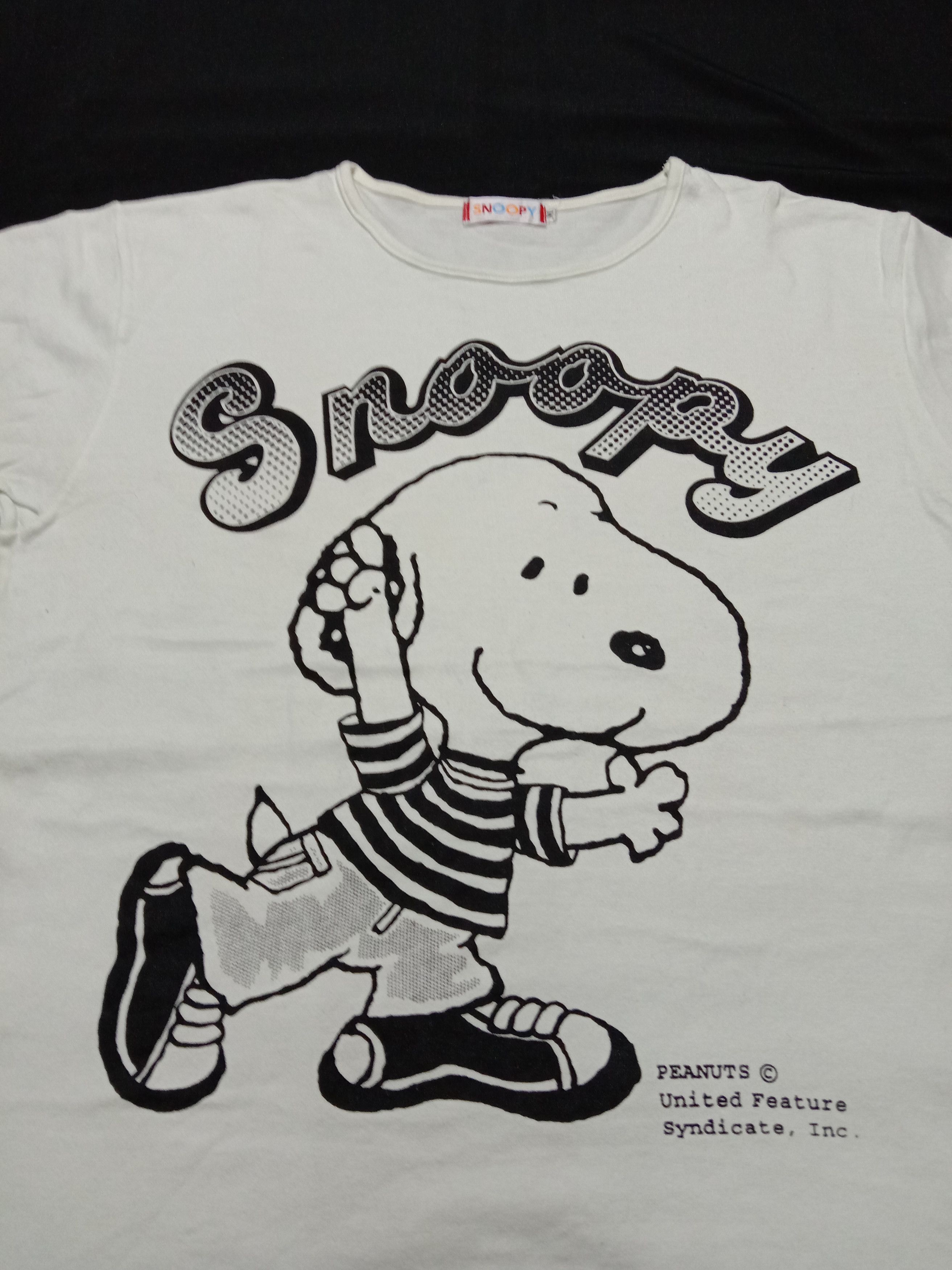 Cartoon Network × Peanuts × Syndicate Vintage 90s Snoopy X Peanuts White Shirt Big Cover Print Size M / US 6-8 / IT 42-44 - 2 Thumbnail