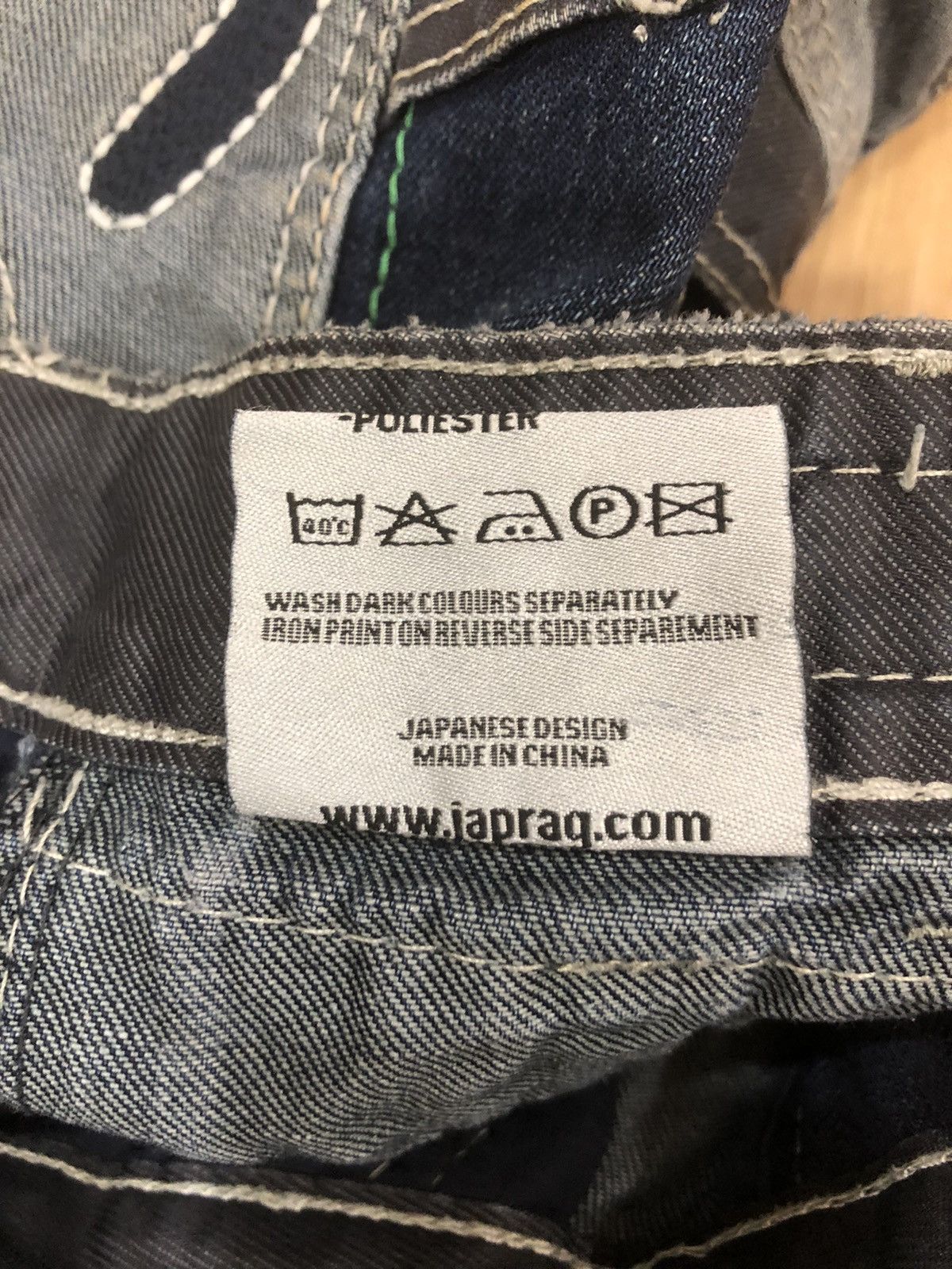 14th Addiction Japanese JAPRAG Double Waist Patchwork Distressed Denim Size US 30 / EU 46 - 17 Thumbnail