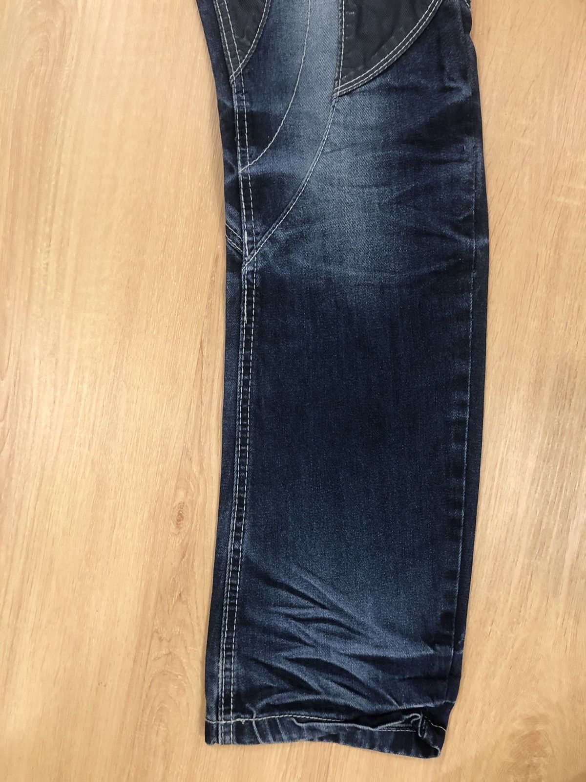 14th Addiction Japanese JAPRAG Double Waist Patchwork Distressed Denim Size US 30 / EU 46 - 9 Thumbnail