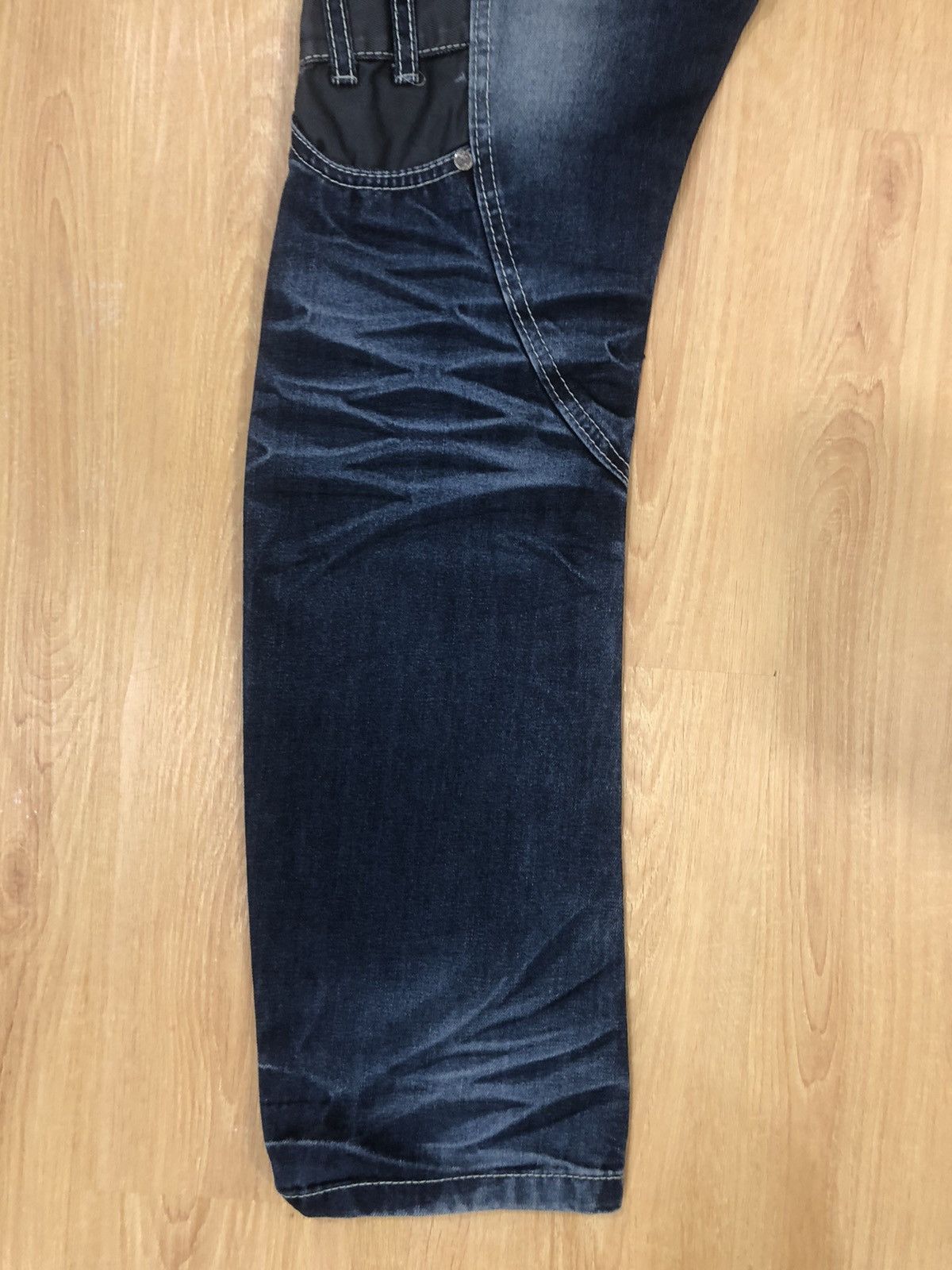 14th Addiction Japanese JAPRAG Double Waist Patchwork Distressed Denim Size US 30 / EU 46 - 12 Thumbnail