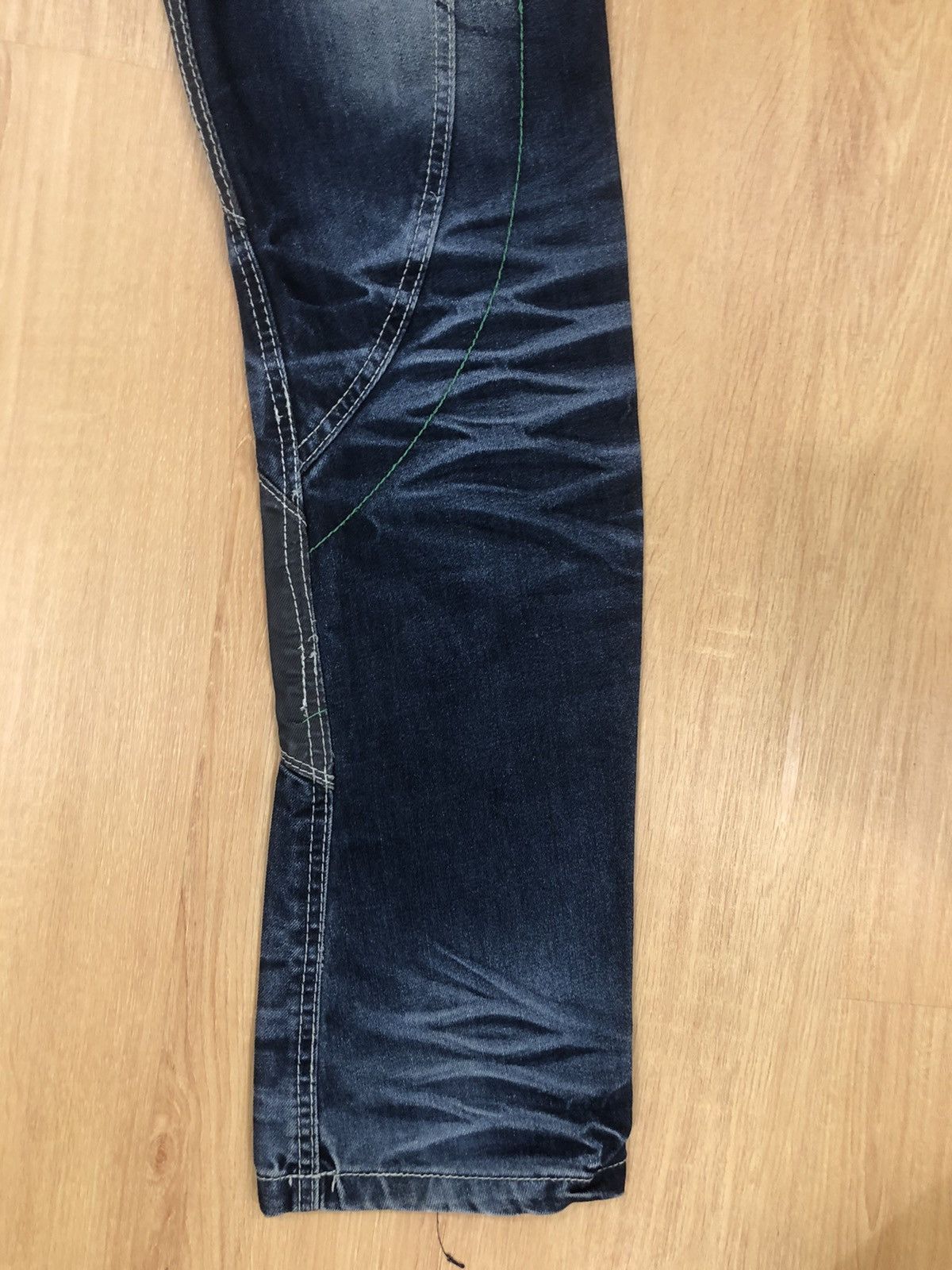 14th Addiction Japanese JAPRAG Double Waist Patchwork Distressed Denim Size US 30 / EU 46 - 13 Thumbnail