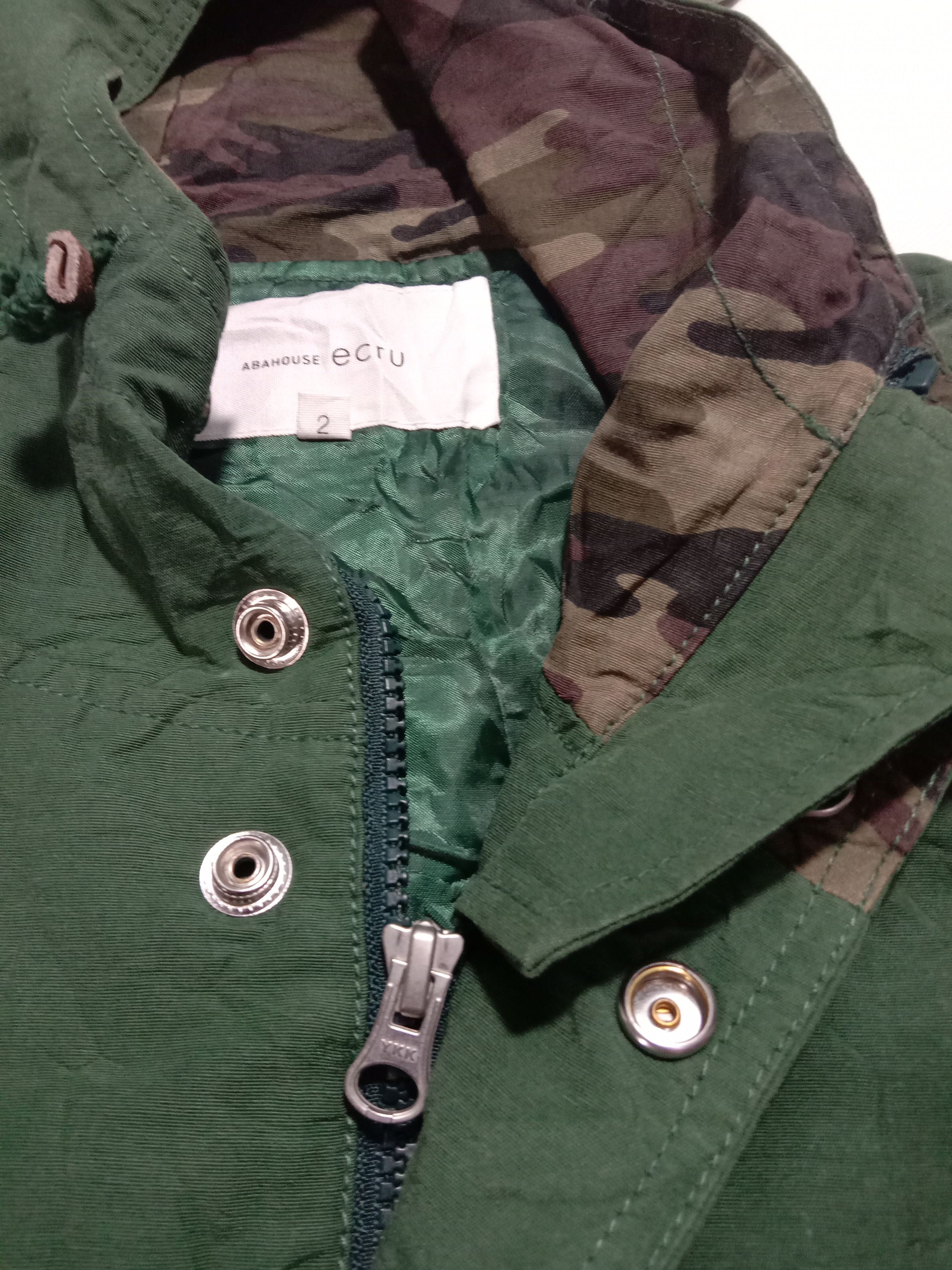 ABAHOUSE Abahouse Ecru Green Heavy Jacket Hoodies Military Style Size US S / EU 44-46 / 1 - 4 Thumbnail