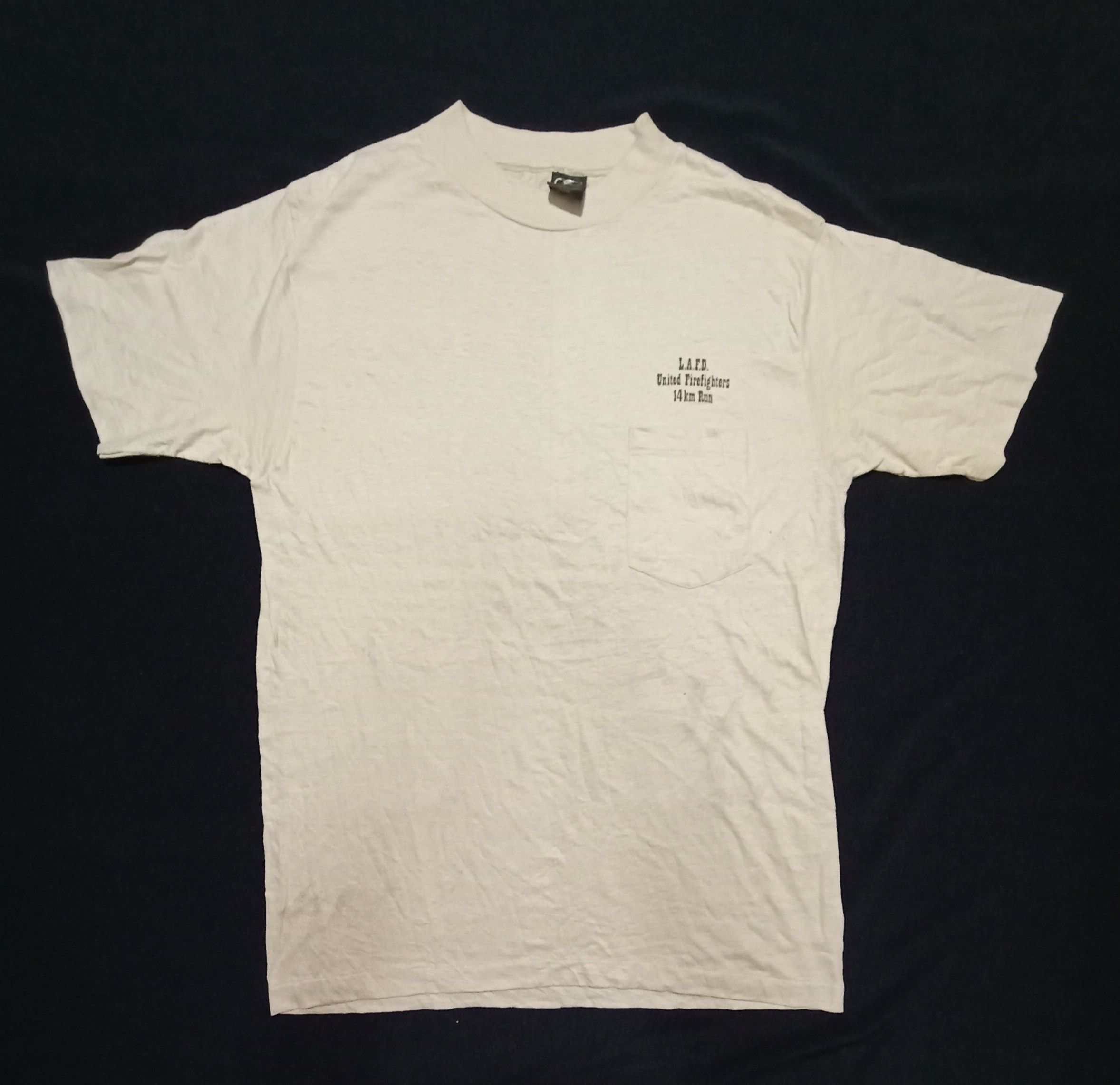 Anvil Vintage 80s Anvil L.A.F.D United Fire fighter 14km Run Tee Size US M / EU 48-50 / 2 - 4 Thumbnail