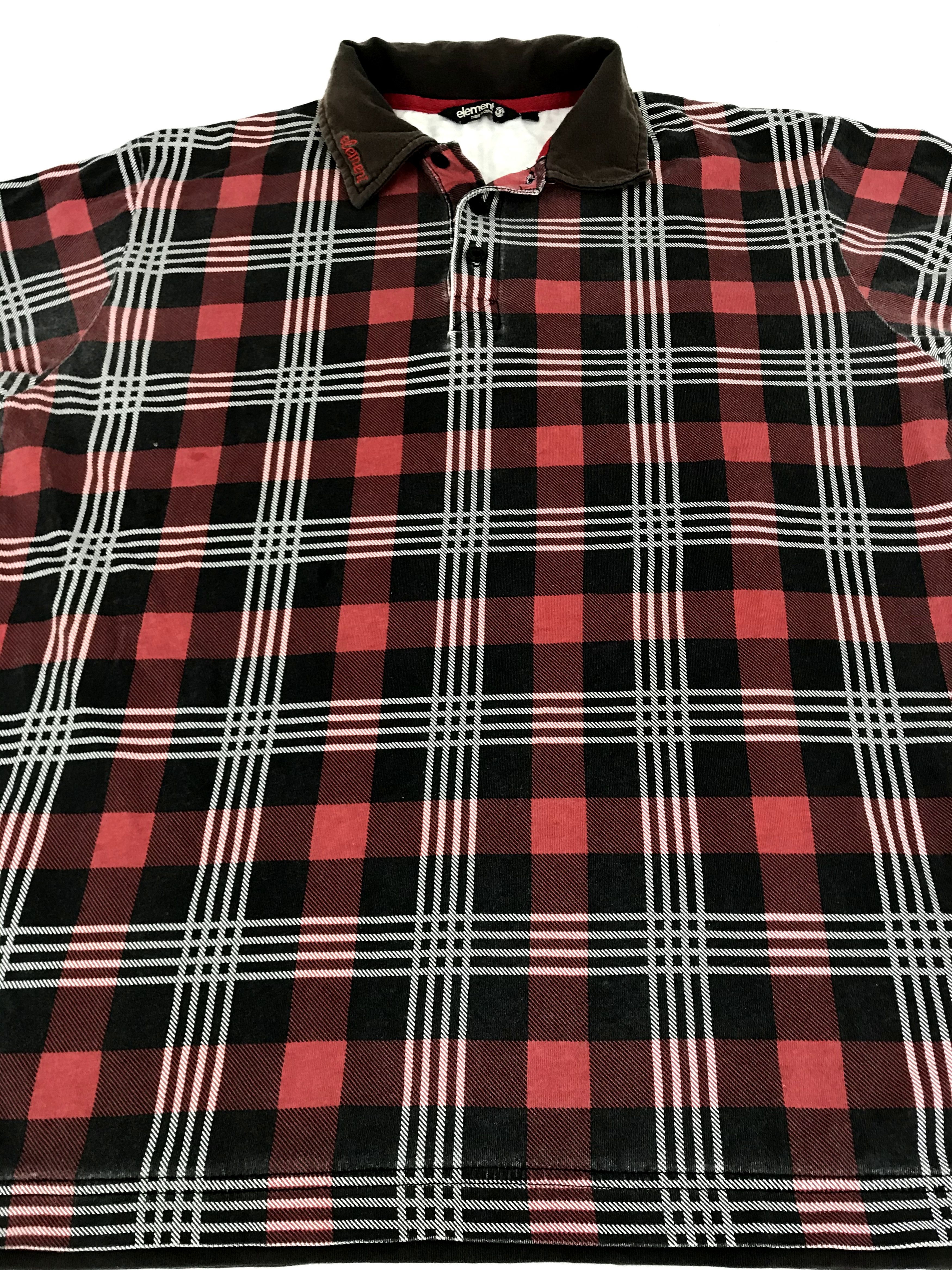 Element Vintage Elements Skate Skateboard Polo Tee Plaid Check Size US L / EU 52-54 / 3 - 2 Thumbnail