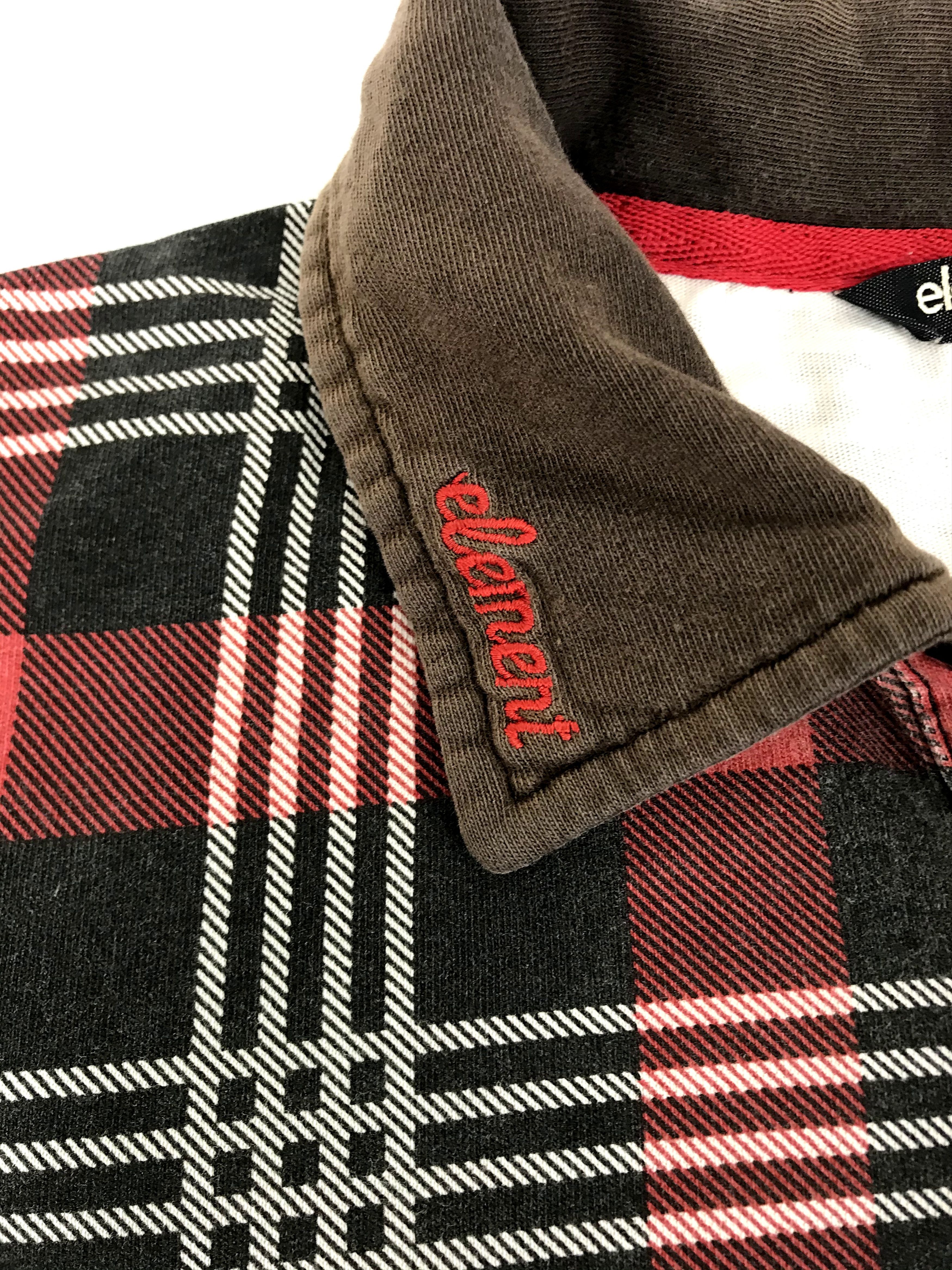 Element Vintage Elements Skate Skateboard Polo Tee Plaid Check Size US L / EU 52-54 / 3 - 5 Thumbnail