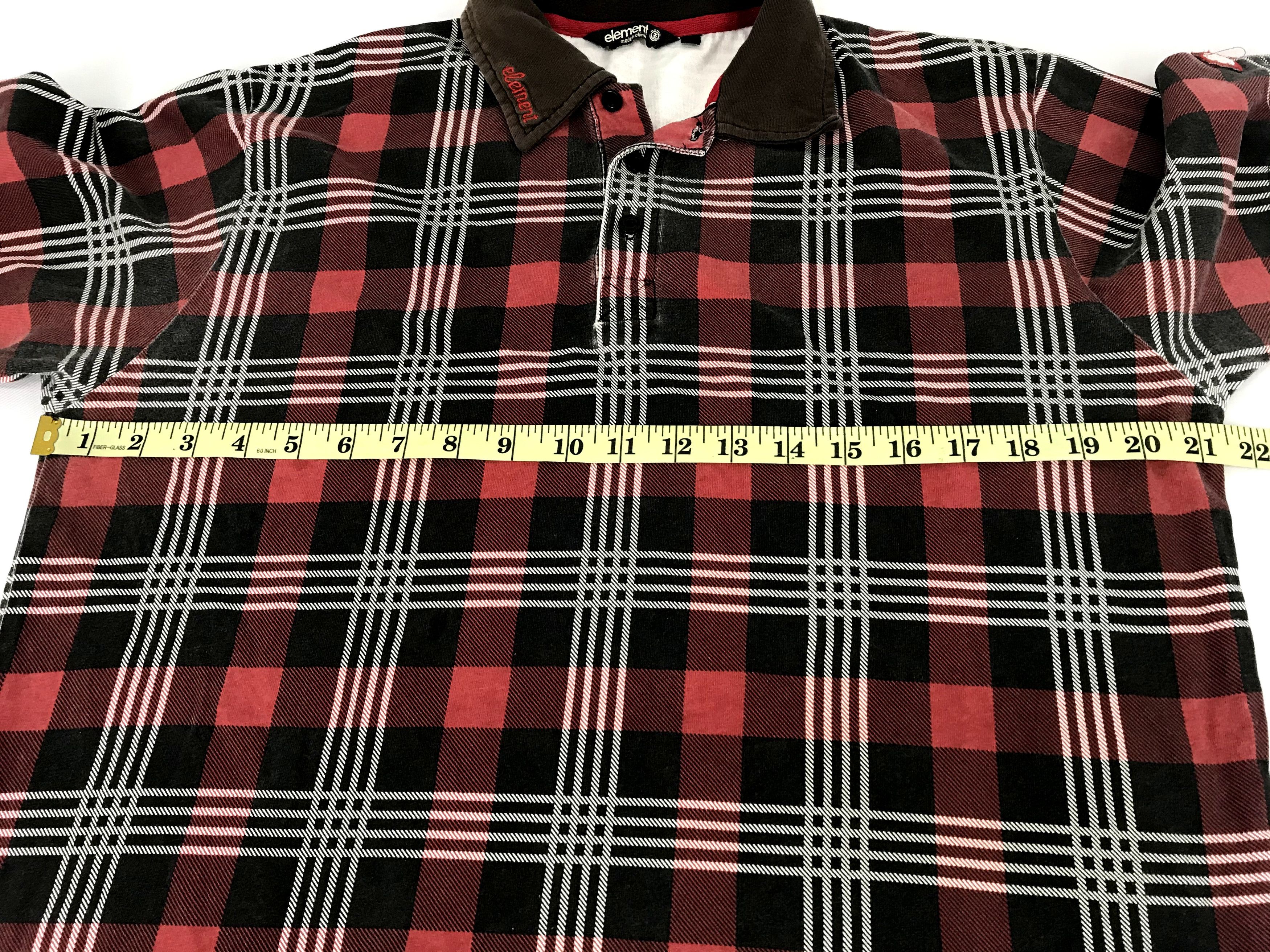 Element Vintage Elements Skate Skateboard Polo Tee Plaid Check Size US L / EU 52-54 / 3 - 10 Thumbnail