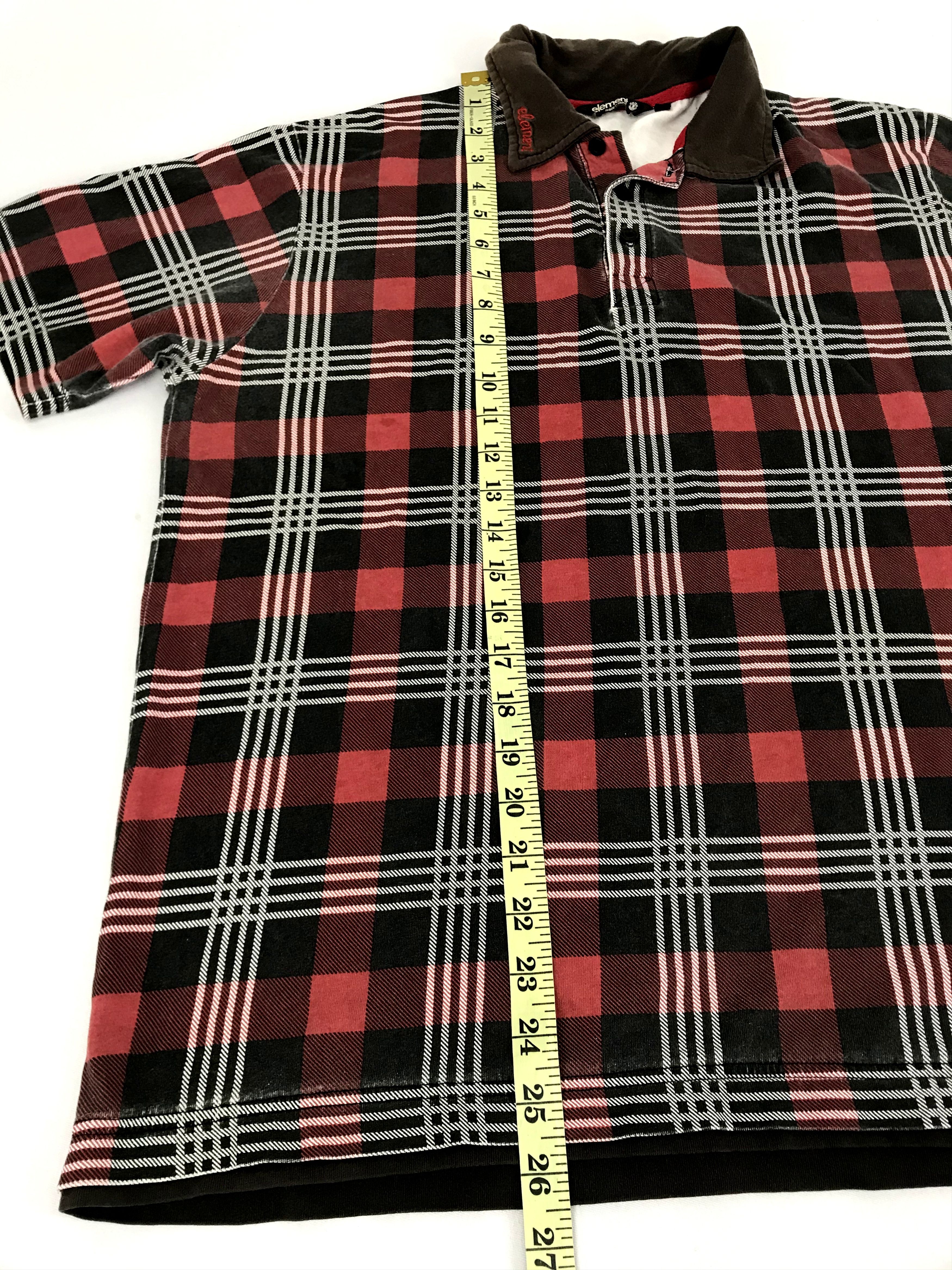 Element Vintage Elements Skate Skateboard Polo Tee Plaid Check Size US L / EU 52-54 / 3 - 11 Thumbnail