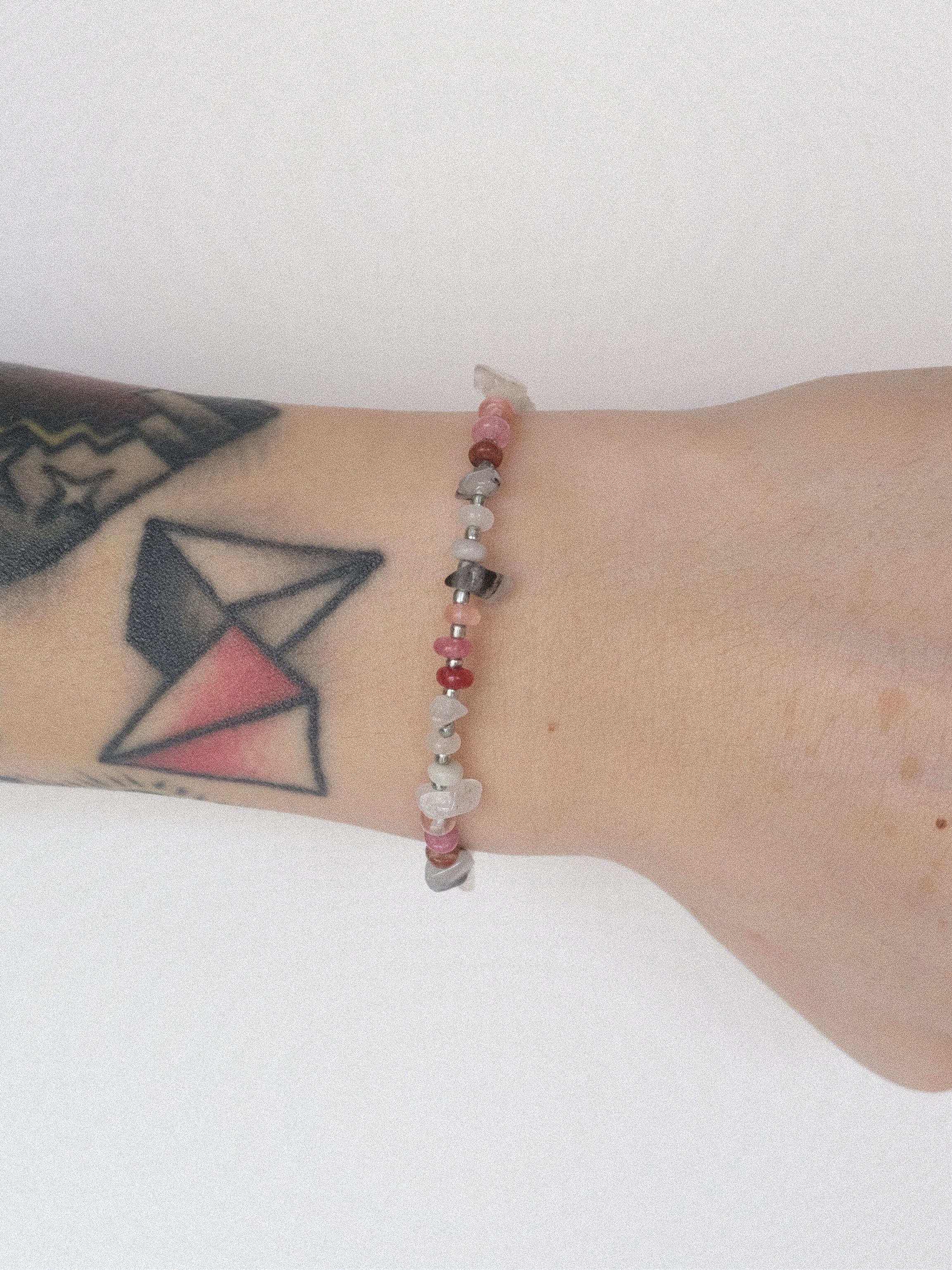 Handmade × Jewelry Handmade Summer Vibe Quartz Jasper Beaded Bracelet Unisex Size ONE SIZE - 5 Thumbnail