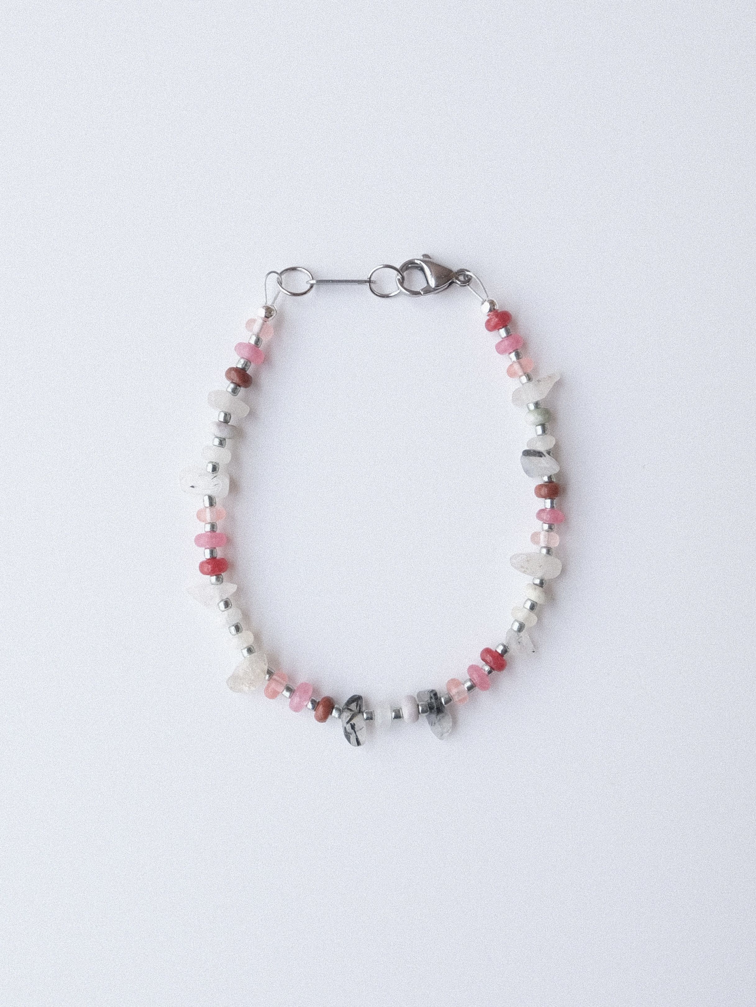 Handmade × Jewelry Handmade Summer Vibe Quartz Jasper Beaded Bracelet Unisex Size ONE SIZE - 1 Thumbnail