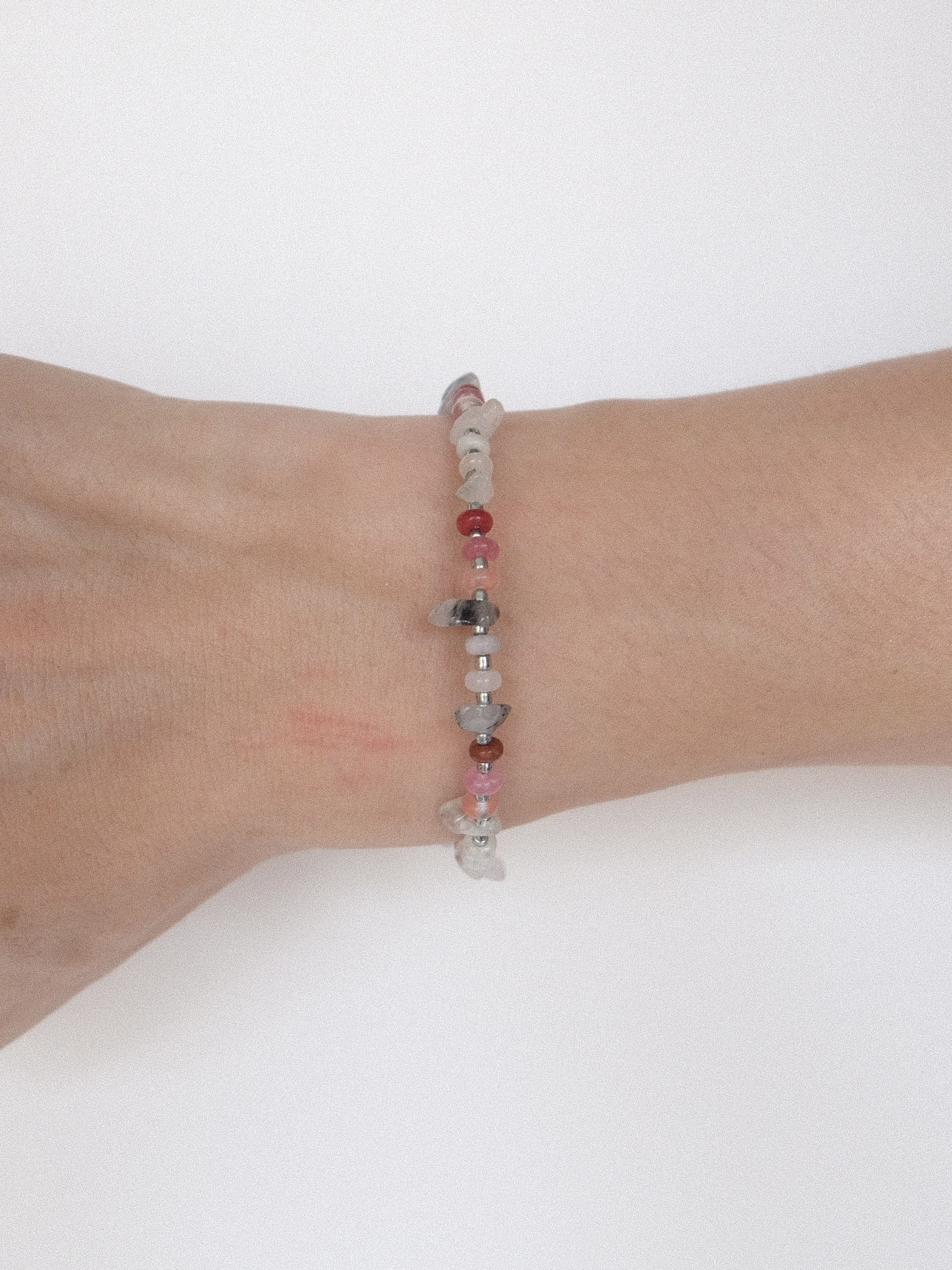 Handmade × Jewelry Handmade Summer Vibe Quartz Jasper Beaded Bracelet Unisex Size ONE SIZE - 4 Thumbnail