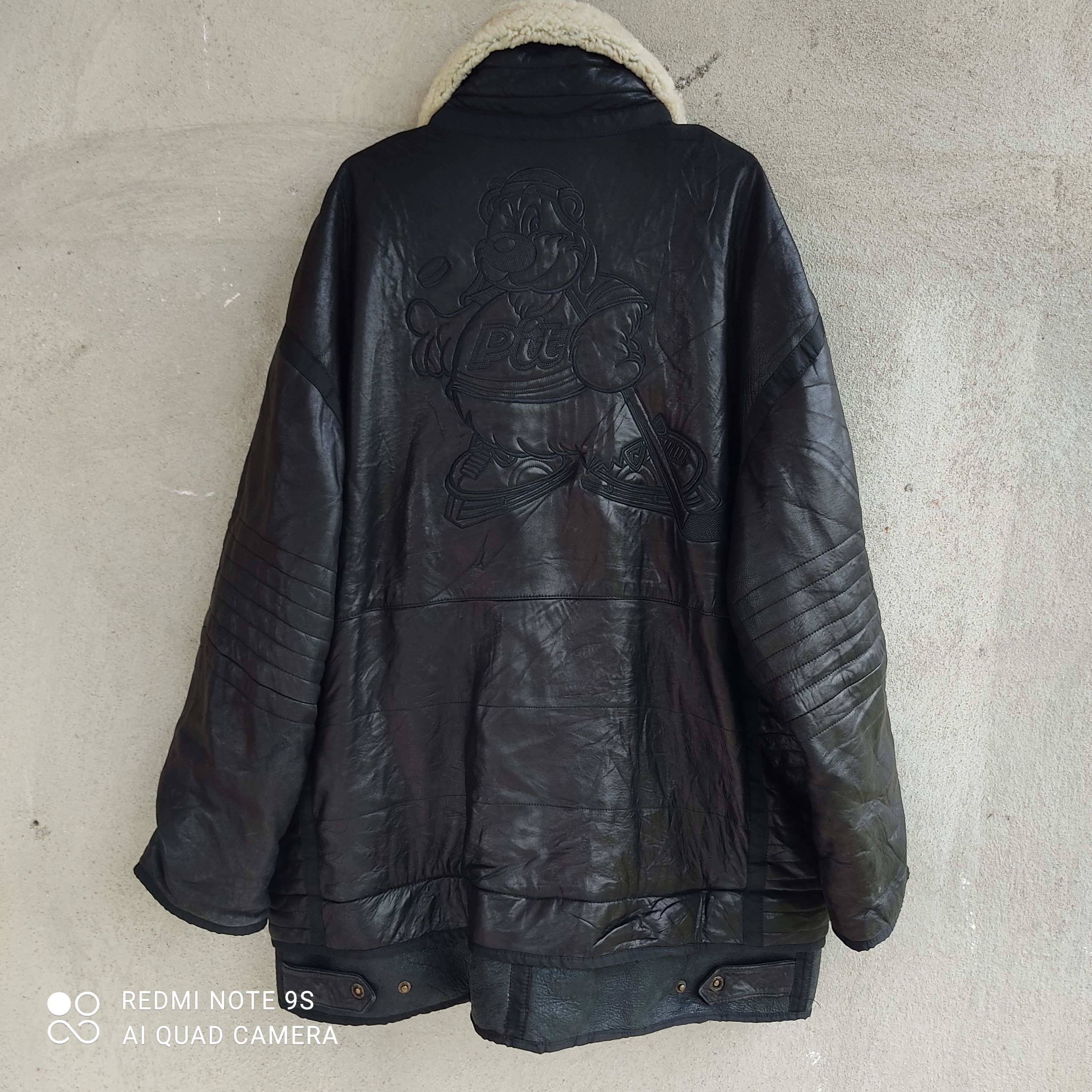 Vintage Vaziie Chic Pas Strict Hockey Sport Leather Jacket Size US XXL / EU 58 / 5 - 2 Thumbnail