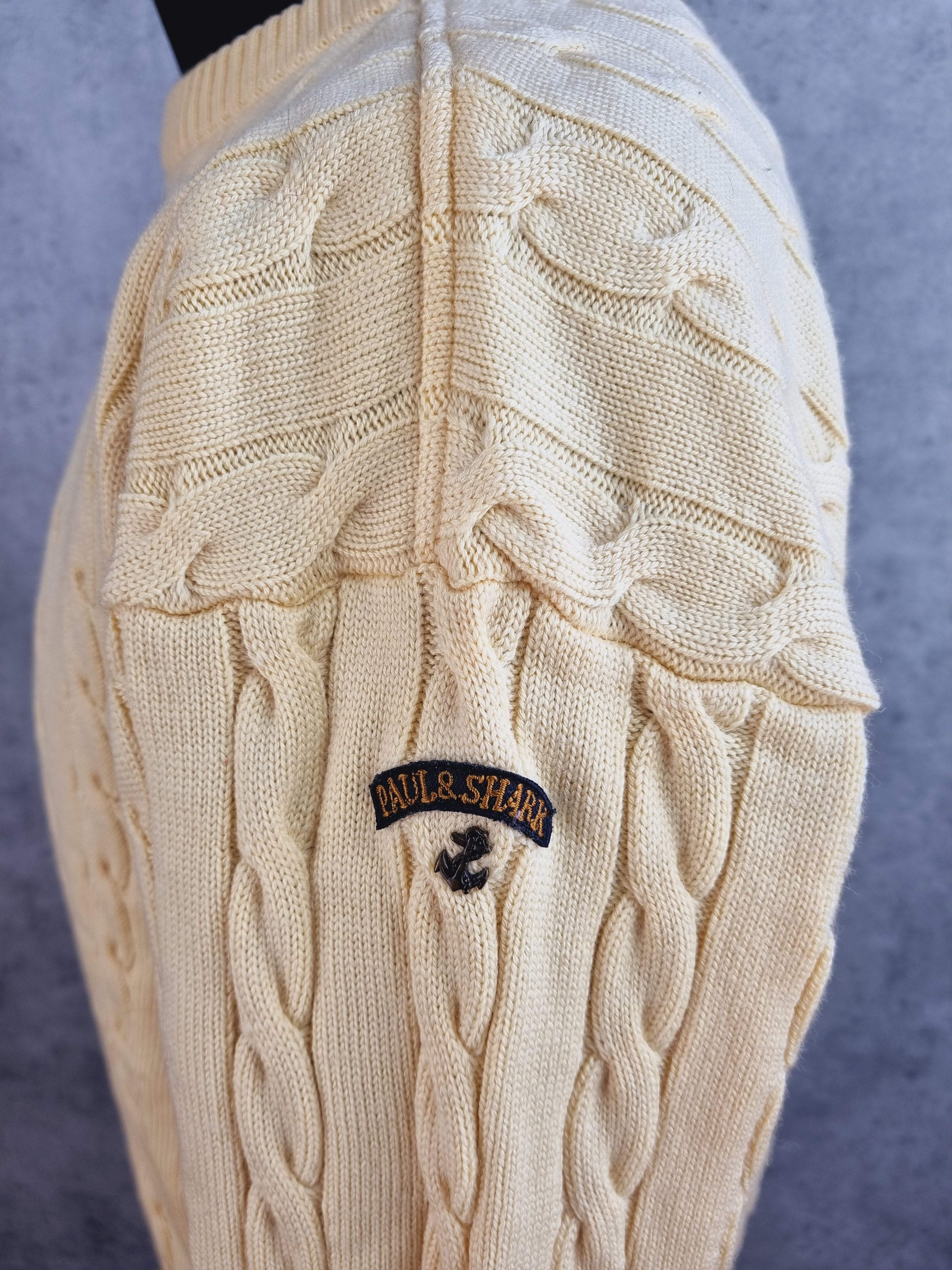 Paul & Shark × Vintage 90s Paul and Shark Knitted Yachting Wool Sweater Italian Size US L / EU 52-54 / 3 - 10 Thumbnail
