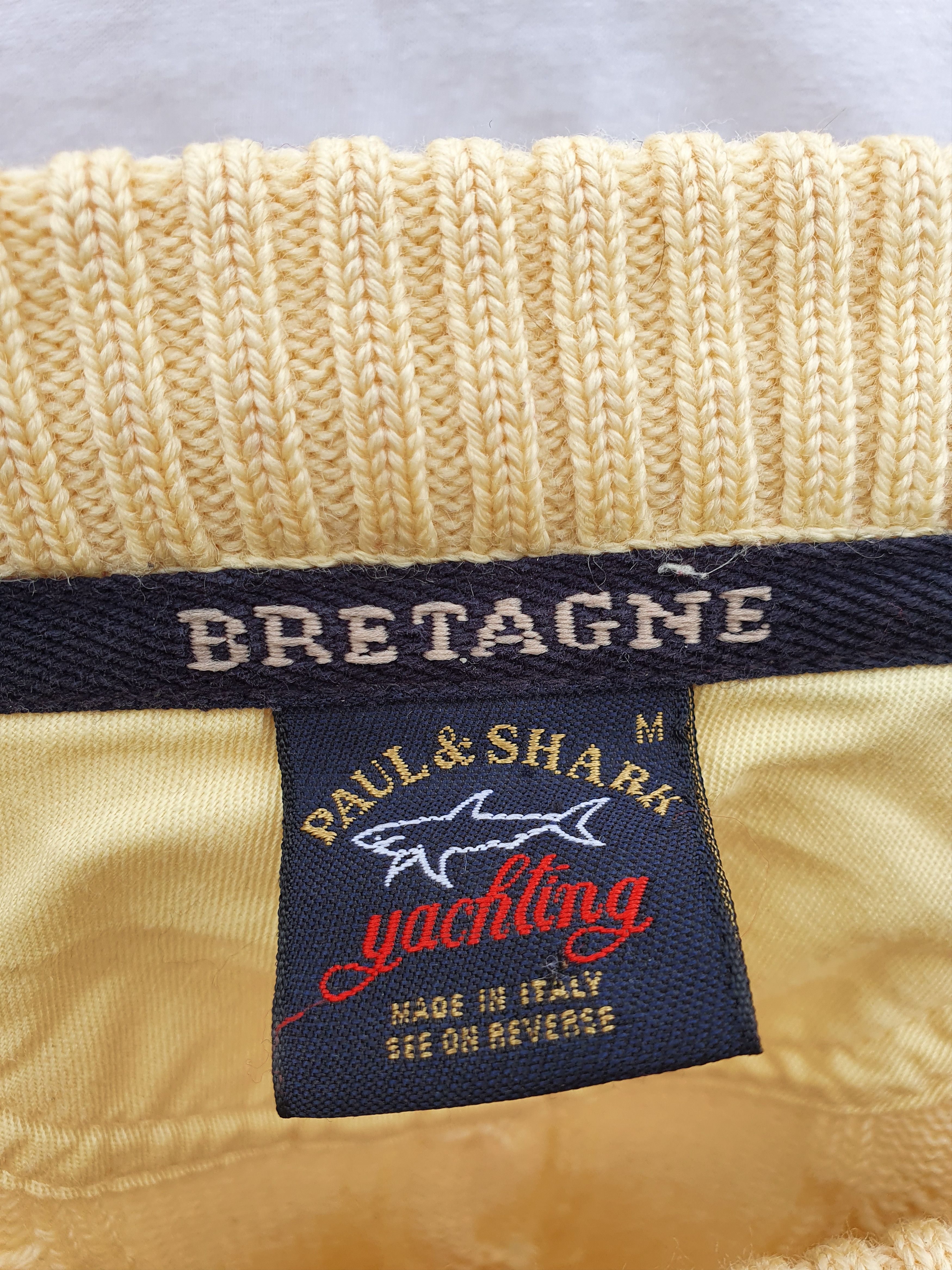 Paul & Shark × Vintage 90s Paul and Shark Knitted Yachting Wool Sweater Italian Size US L / EU 52-54 / 3 - 6 Thumbnail