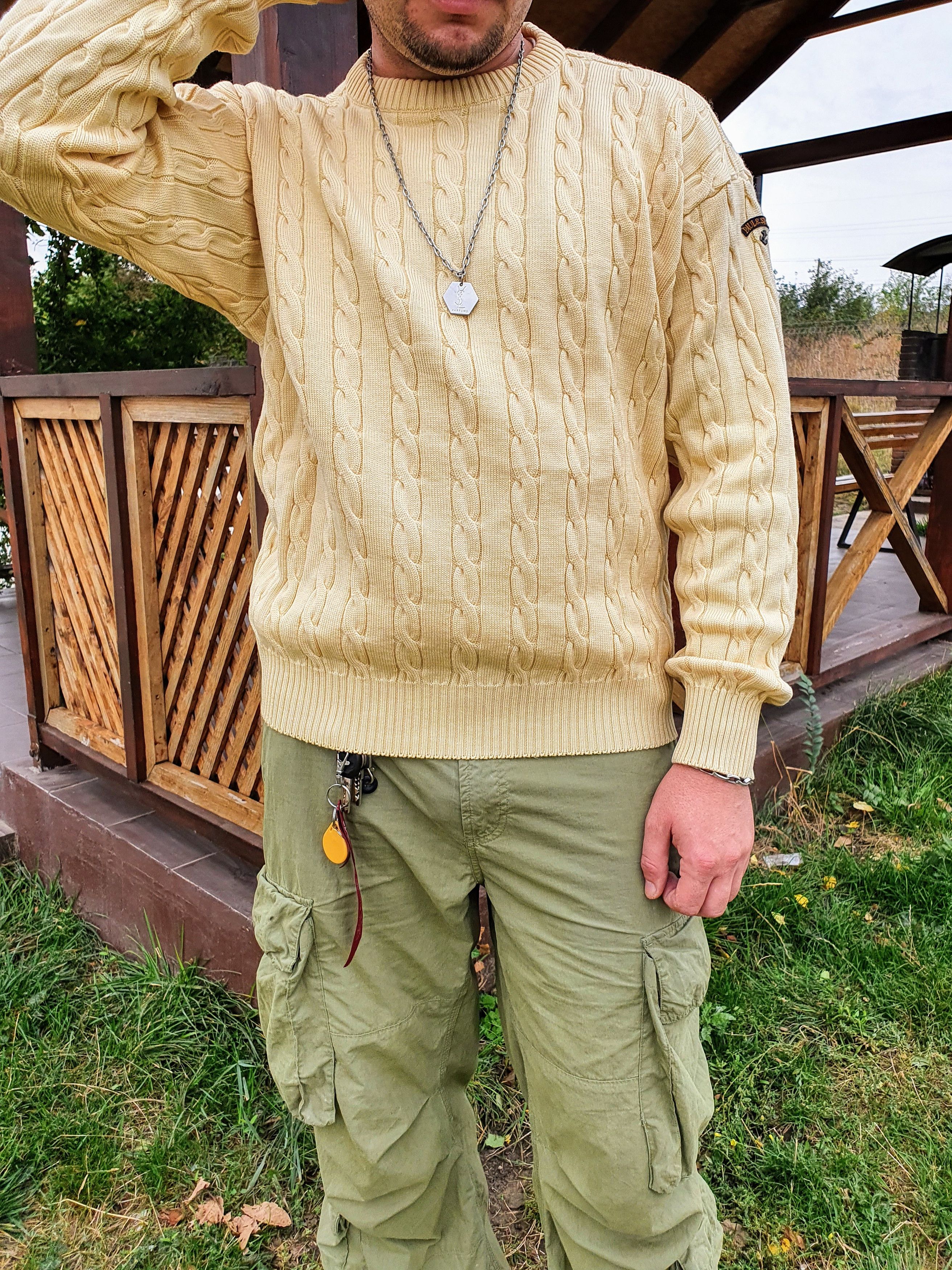 Paul & Shark × Vintage 90s Paul and Shark Knitted Yachting Wool Sweater Italian Size US L / EU 52-54 / 3 - 3 Thumbnail