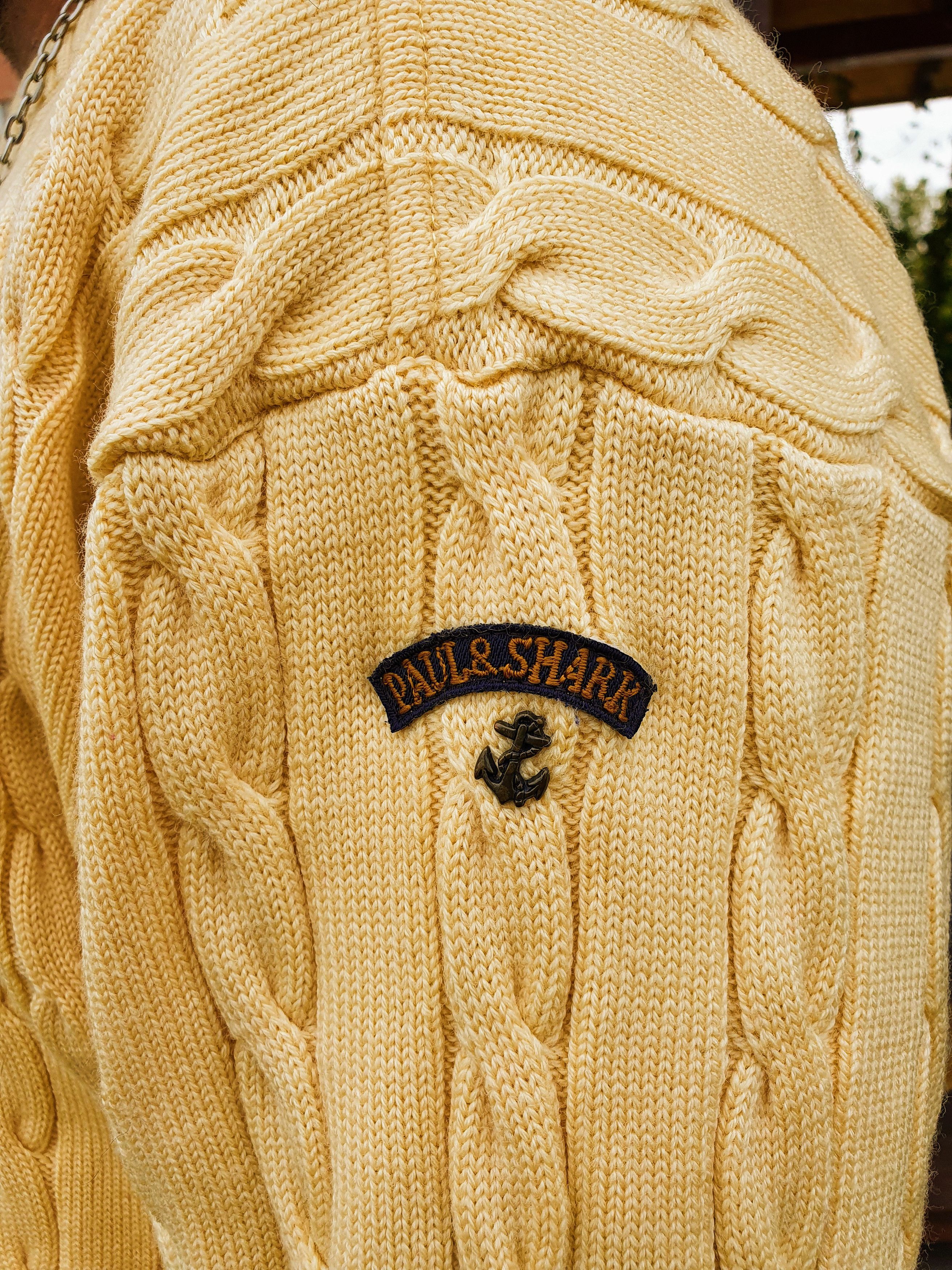 Paul & Shark × Vintage 90s Paul and Shark Knitted Yachting Wool Sweater Italian Size US L / EU 52-54 / 3 - 4 Thumbnail