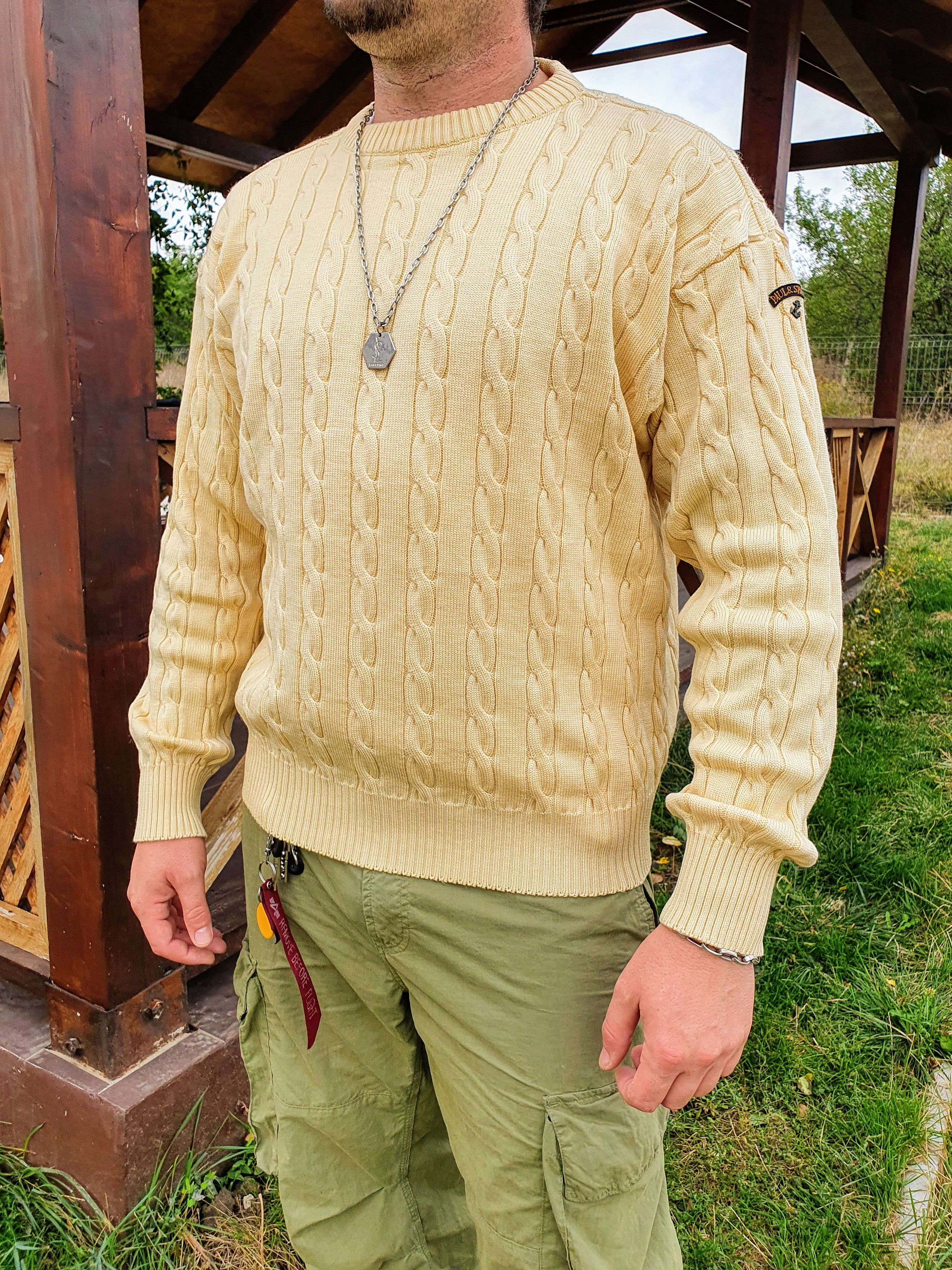 Paul & Shark × Vintage 90s Paul and Shark Knitted Yachting Wool Sweater Italian Size US L / EU 52-54 / 3 - 2 Thumbnail