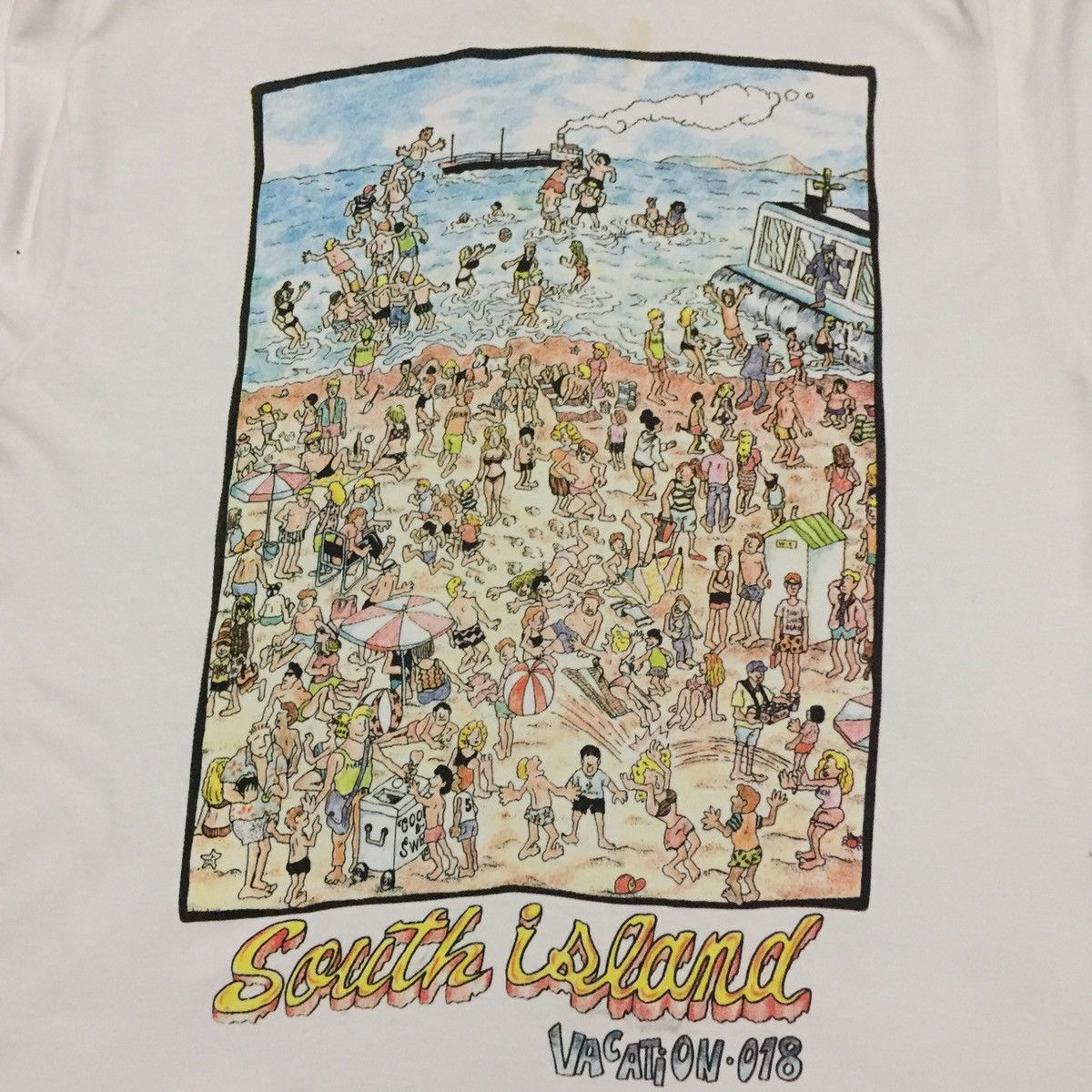 Band Tees Vintage South Island Vacation.018 Single Stitch Tee Size US M / EU 48-50 / 2 - 5 Thumbnail