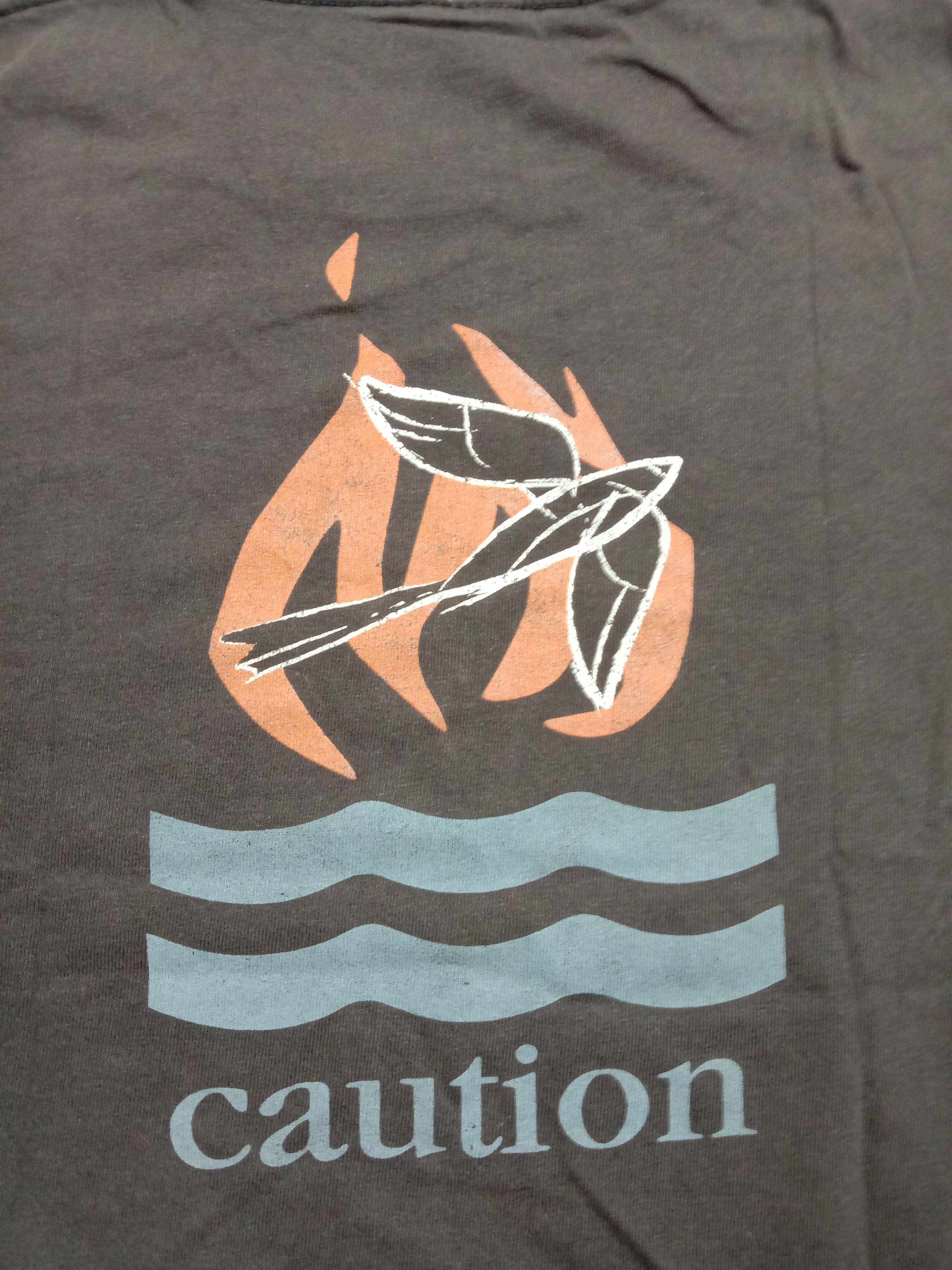 Band Tees Vintage 90s Hot Water Music Caution Tee Punk Rock Core Size US S / EU 44-46 / 1 - 4 Thumbnail