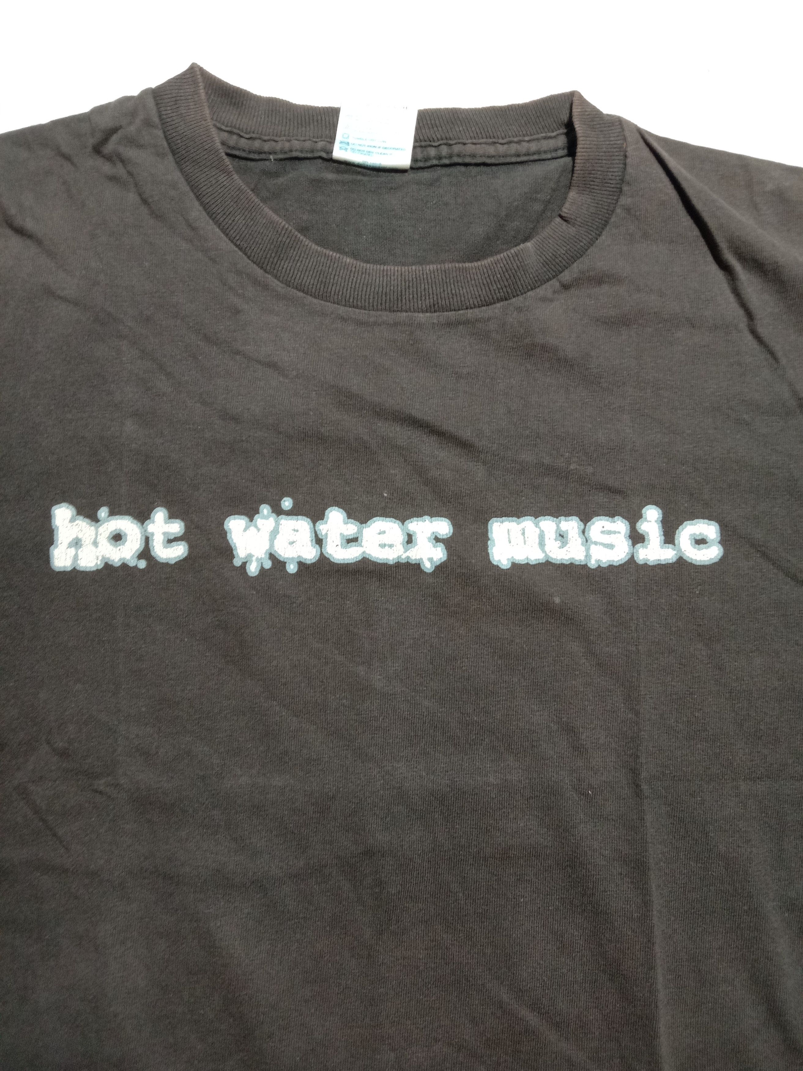 Band Tees Vintage 90s Hot Water Music Caution Tee Punk Rock Core Size US S / EU 44-46 / 1 - 1 Thumbnail