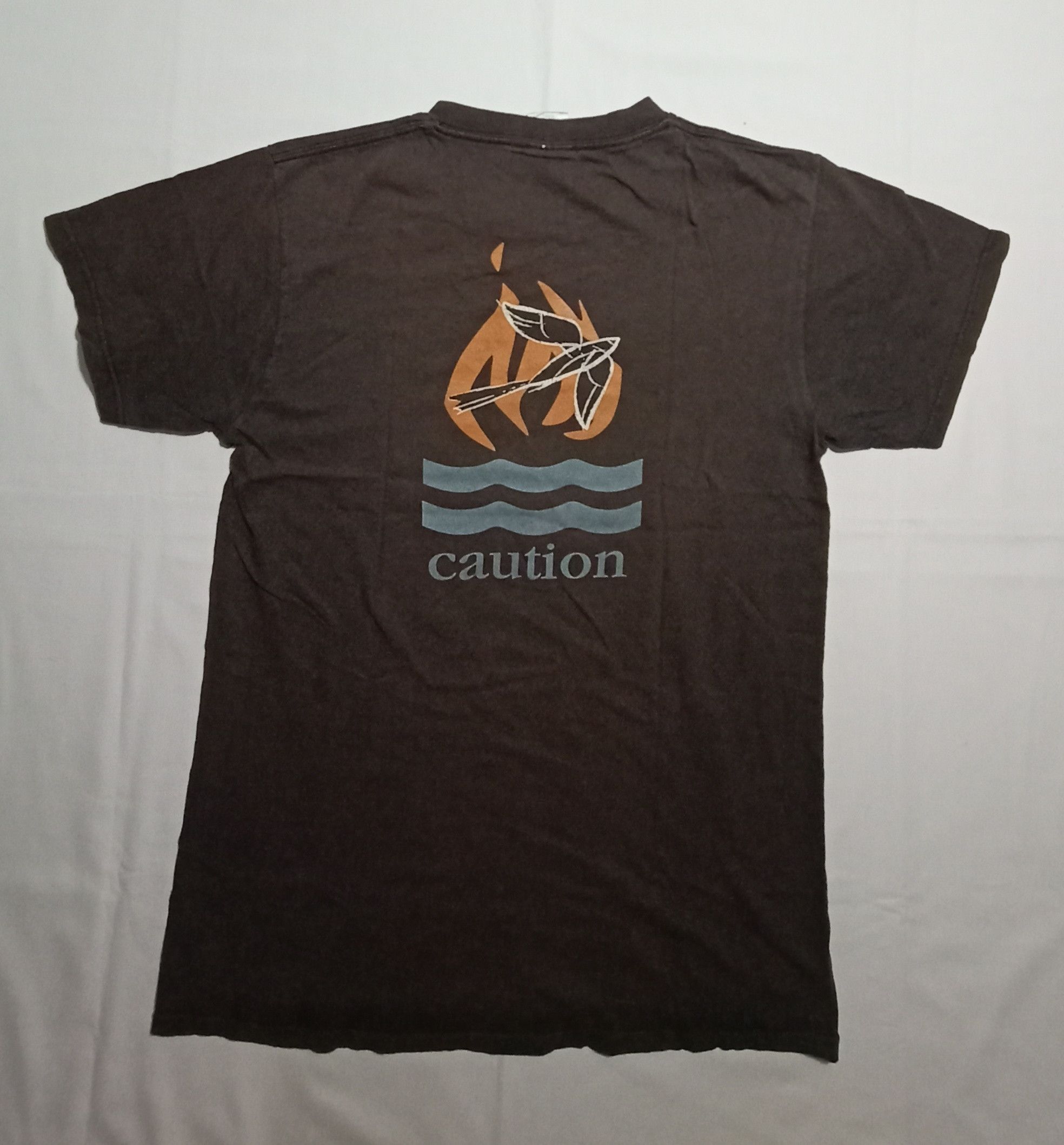 Band Tees Vintage 90s Hot Water Music Caution Tee Punk Rock Core Size US S / EU 44-46 / 1 - 3 Thumbnail