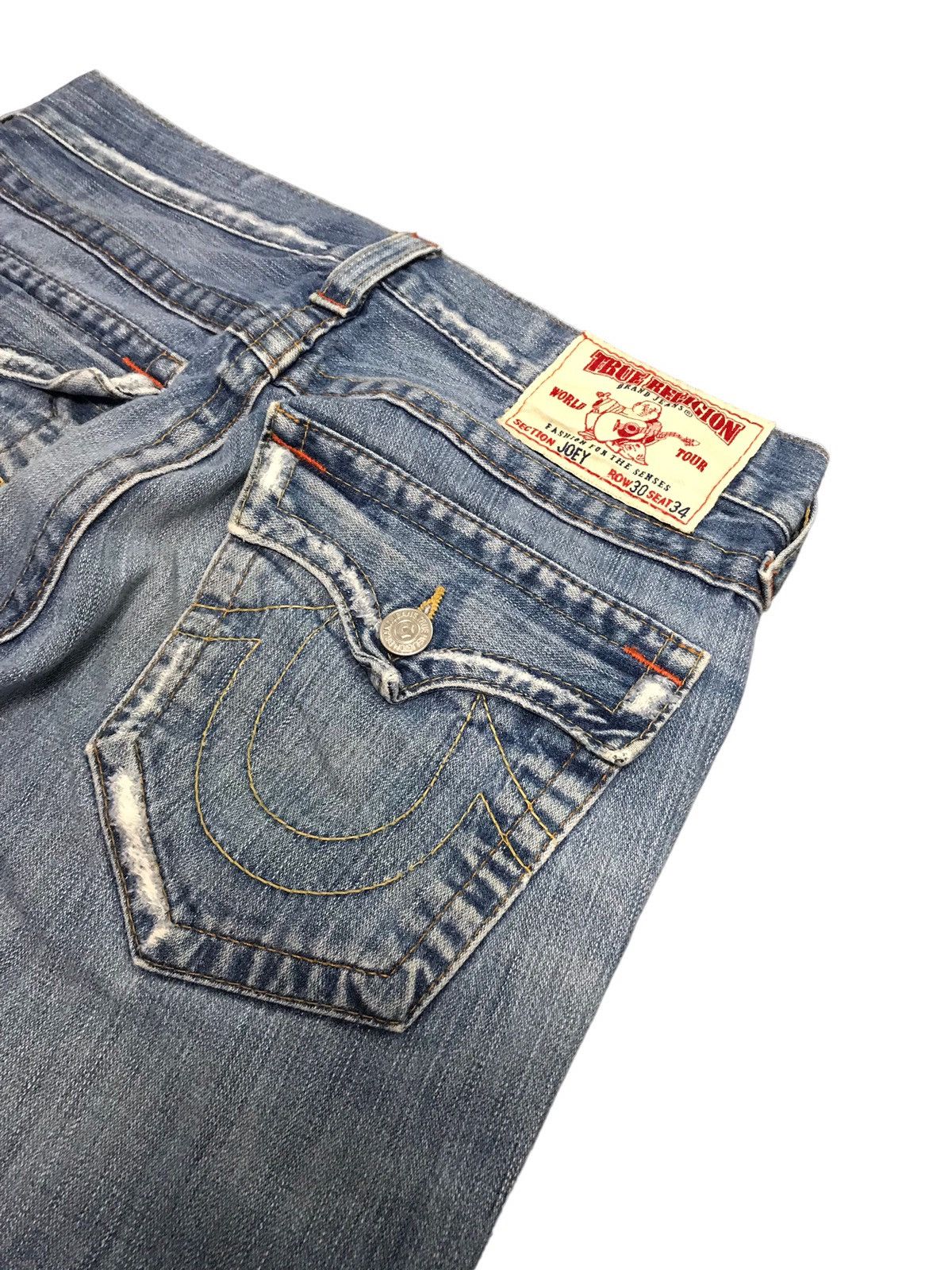 True Religion Vintage True Religion Joey Distressed Denim Flared Jeans Size US 32 / EU 48 - 12 Thumbnail