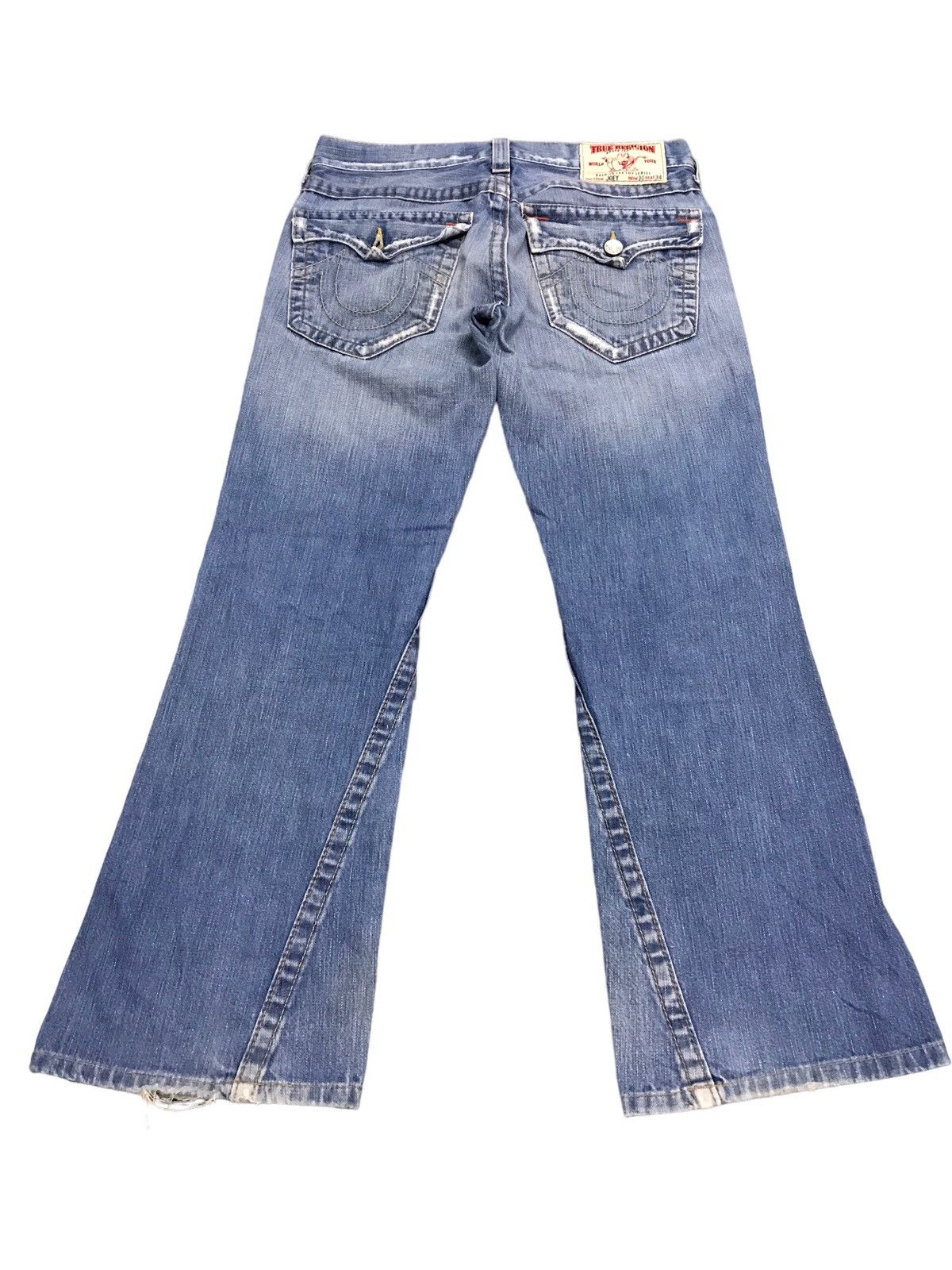True Religion Vintage True Religion Joey Distressed Denim Flared Jeans Size US 32 / EU 48 - 14 Thumbnail