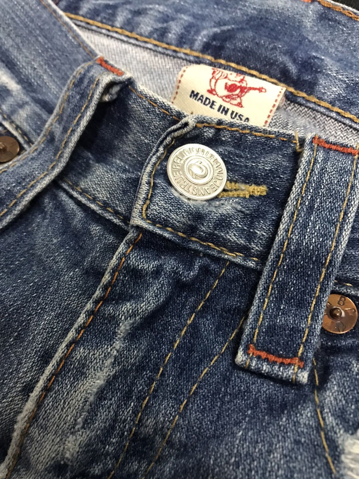 True Religion Vintage True Religion Joey Distressed Denim Flared Jeans Size US 32 / EU 48 - 5 Thumbnail
