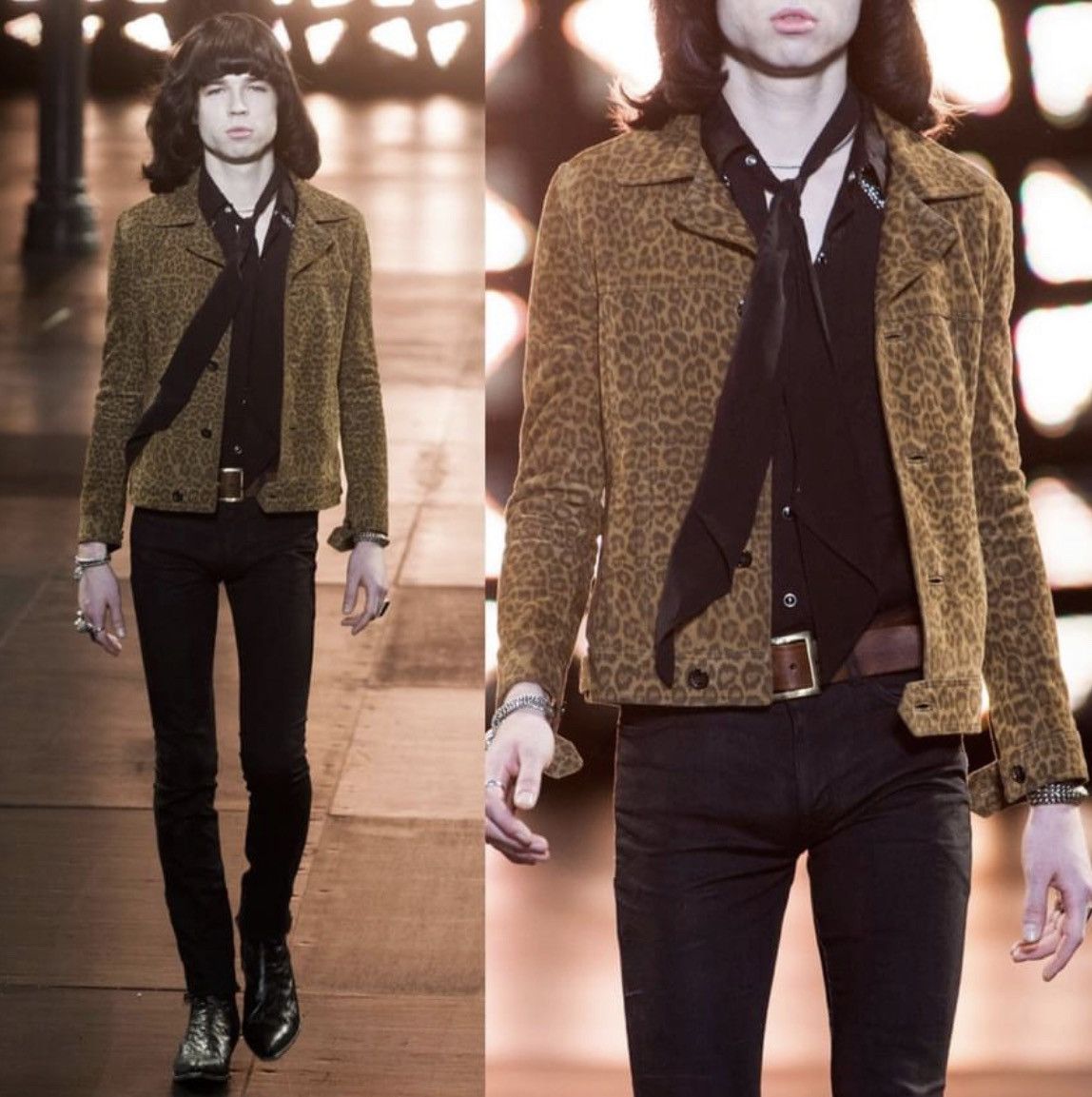 Hedi Slimane × Saint Laurent Paris 15SS Hedi Leopard Suede Trapper Jacket Sz46 Size US M / EU 48-50 / 2 - 7 Thumbnail
