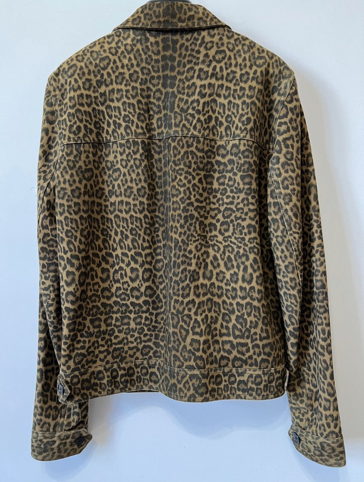 Hedi Slimane × Saint Laurent Paris 15SS Hedi Leopard Suede Trapper Jacket Sz46 Size US M / EU 48-50 / 2 - 2 Thumbnail