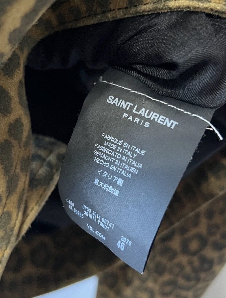 Hedi Slimane × Saint Laurent Paris 15SS Hedi Leopard Suede Trapper Jacket Sz46 Size US M / EU 48-50 / 2 - 5 Thumbnail