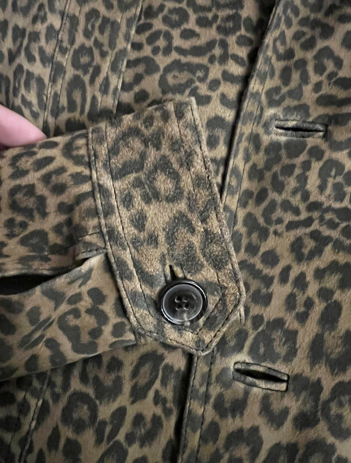 Hedi Slimane × Saint Laurent Paris 15SS Hedi Leopard Suede Trapper Jacket Sz46 Size US M / EU 48-50 / 2 - 3 Thumbnail
