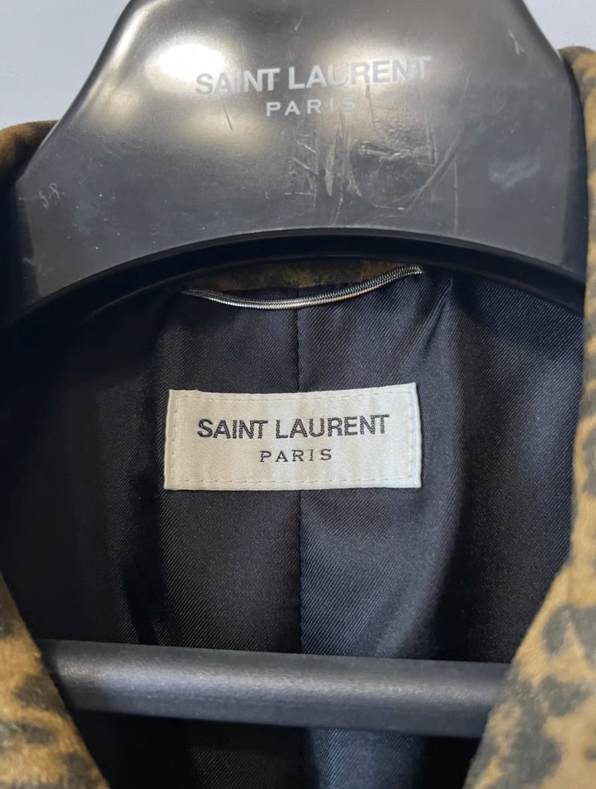 Hedi Slimane × Saint Laurent Paris 15SS Hedi Leopard Suede Trapper Jacket Sz46 Size US M / EU 48-50 / 2 - 4 Thumbnail