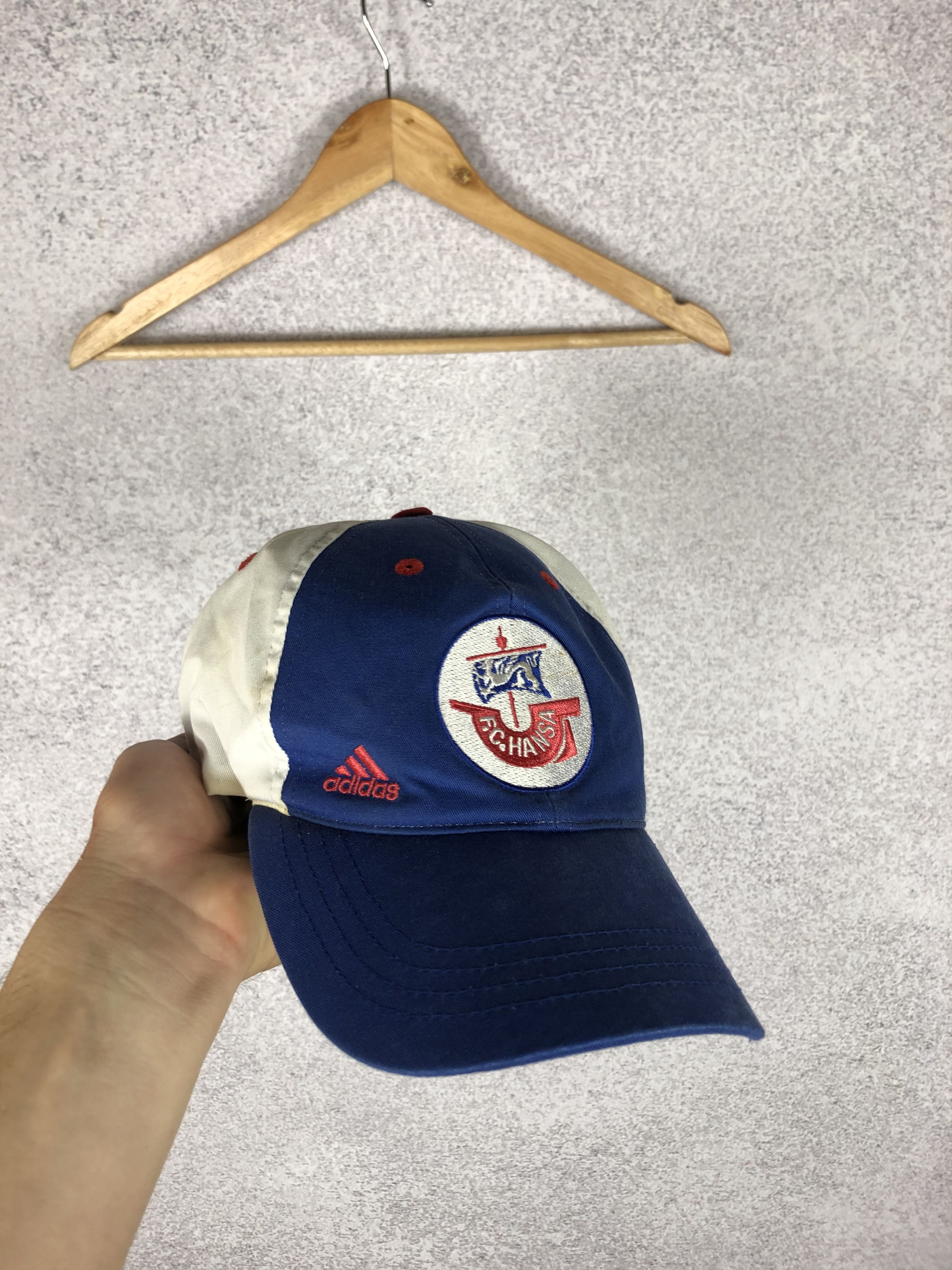 Adidas Rare Adidas FC Hansa Rostock Vintage Soccer Cap Football Hat Size ONE SIZE - 1 Thumbnail
