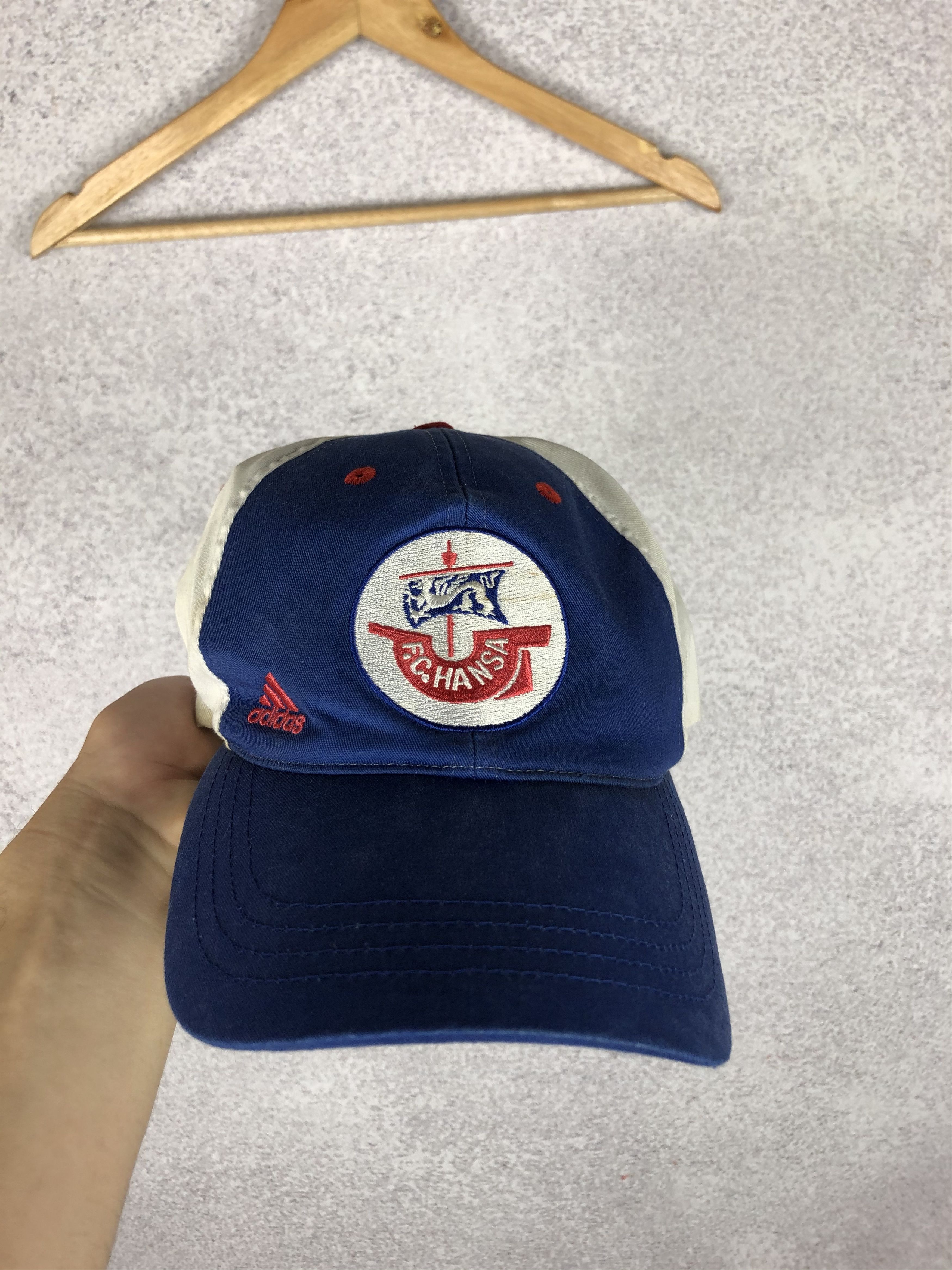 Adidas Rare Adidas FC Hansa Rostock Vintage Soccer Cap Football Hat Size ONE SIZE - 2 Thumbnail