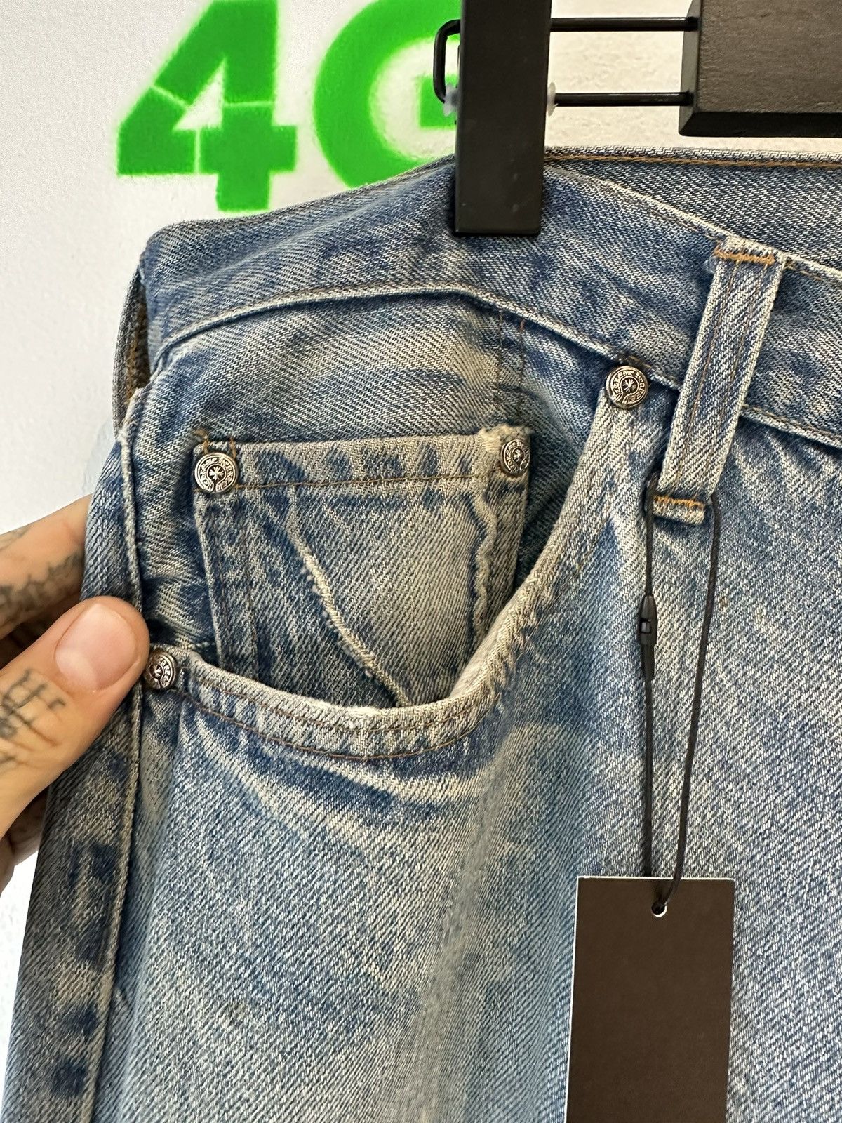 Chrome Hearts Levi CRAZY RARE Sky Blue / Zebra Cross Jeans Chrome Hearts Levi CRAZY RARE Sky Blue / Zebra Cross Jeans
