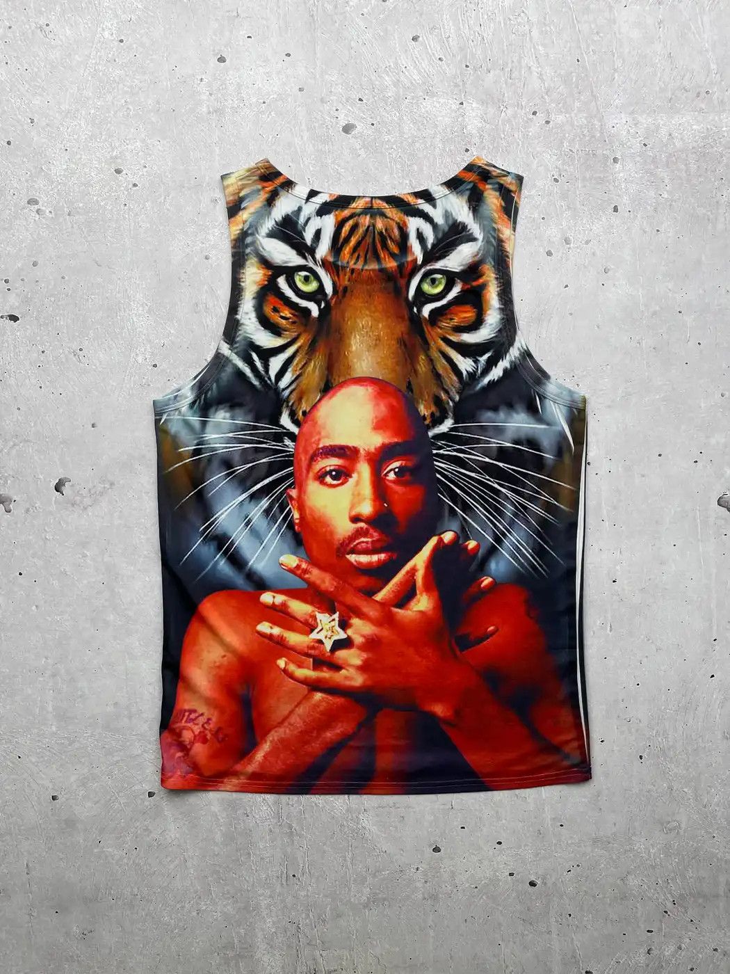 Other 2pac Vintage Tiger Tank Top Size US XL / EU 56 / 4 - 4 Thumbnail