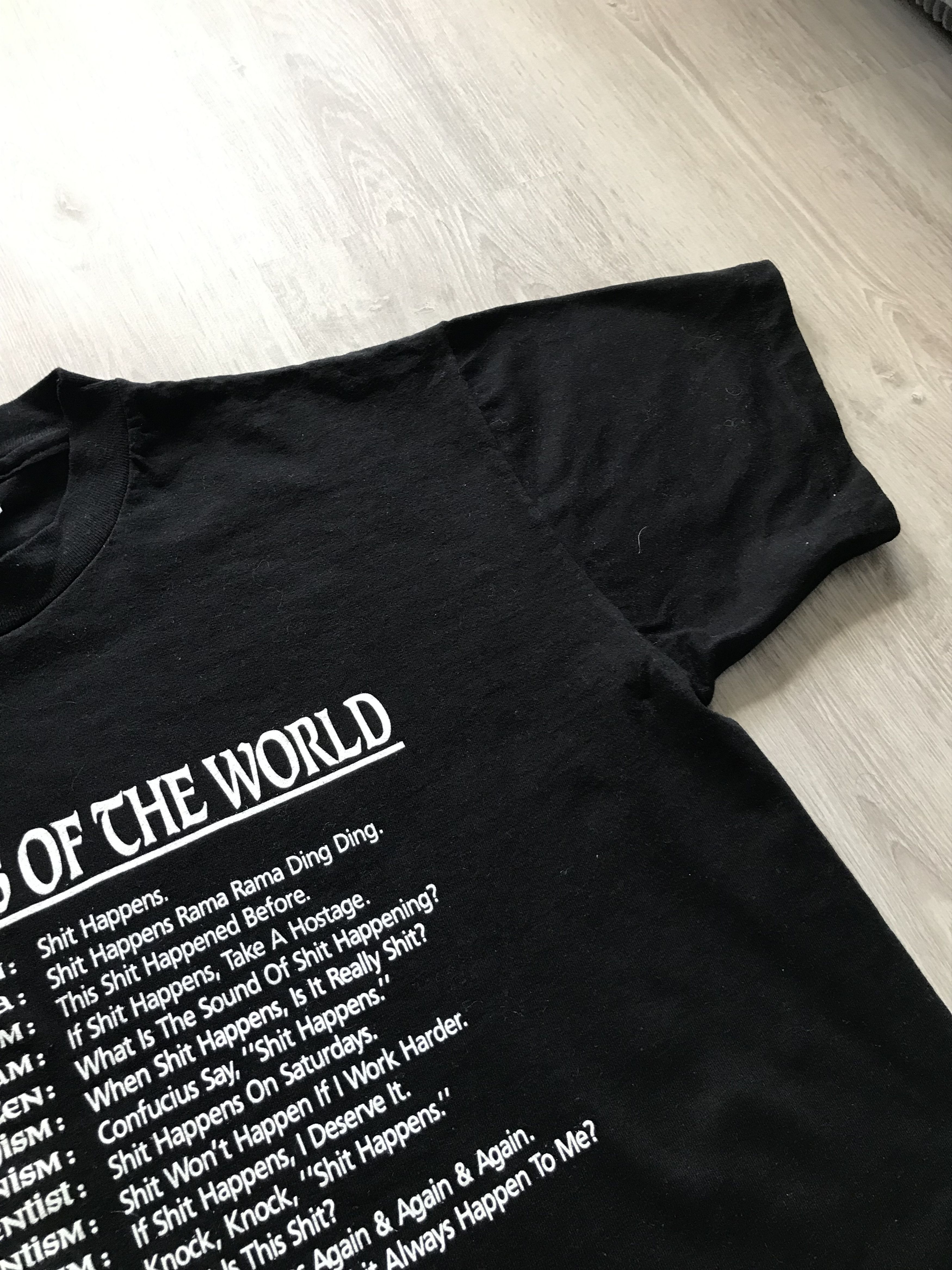 Anvil Vintage 90’s Religions of the World Happens Black Shirt Size US L / EU 52-54 / 3 - 8 Thumbnail